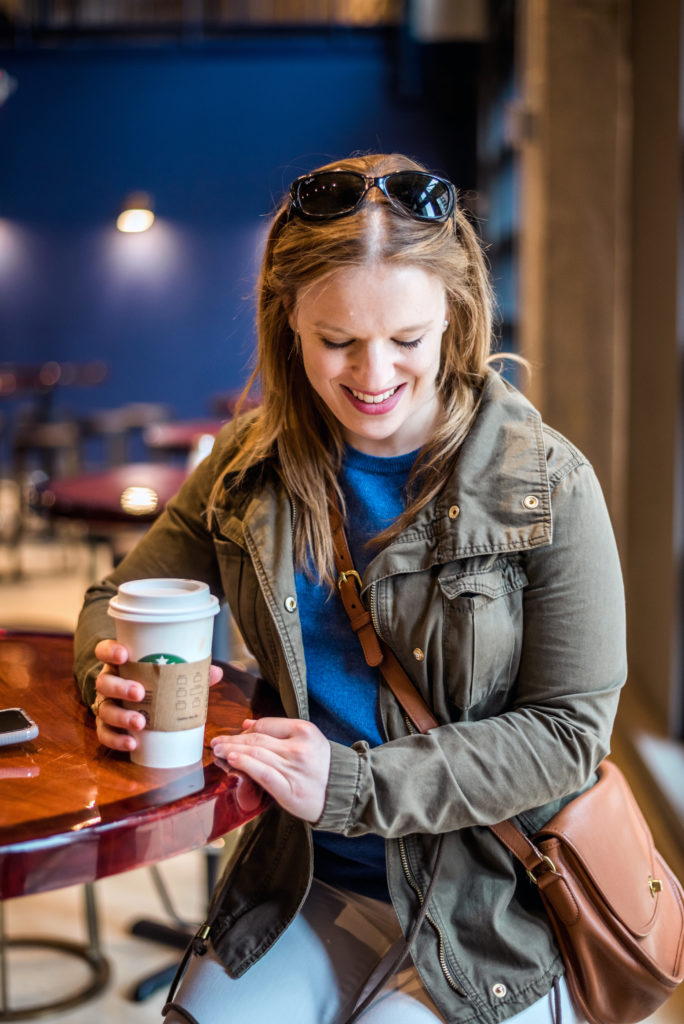 DC woman blogger wearing Old Navy Twill Field Jacket