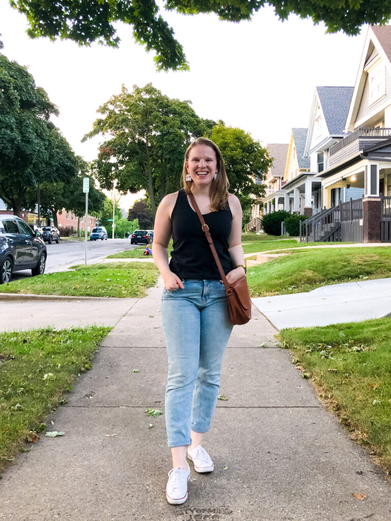 Blogger Style Two Ways: White Sneakers