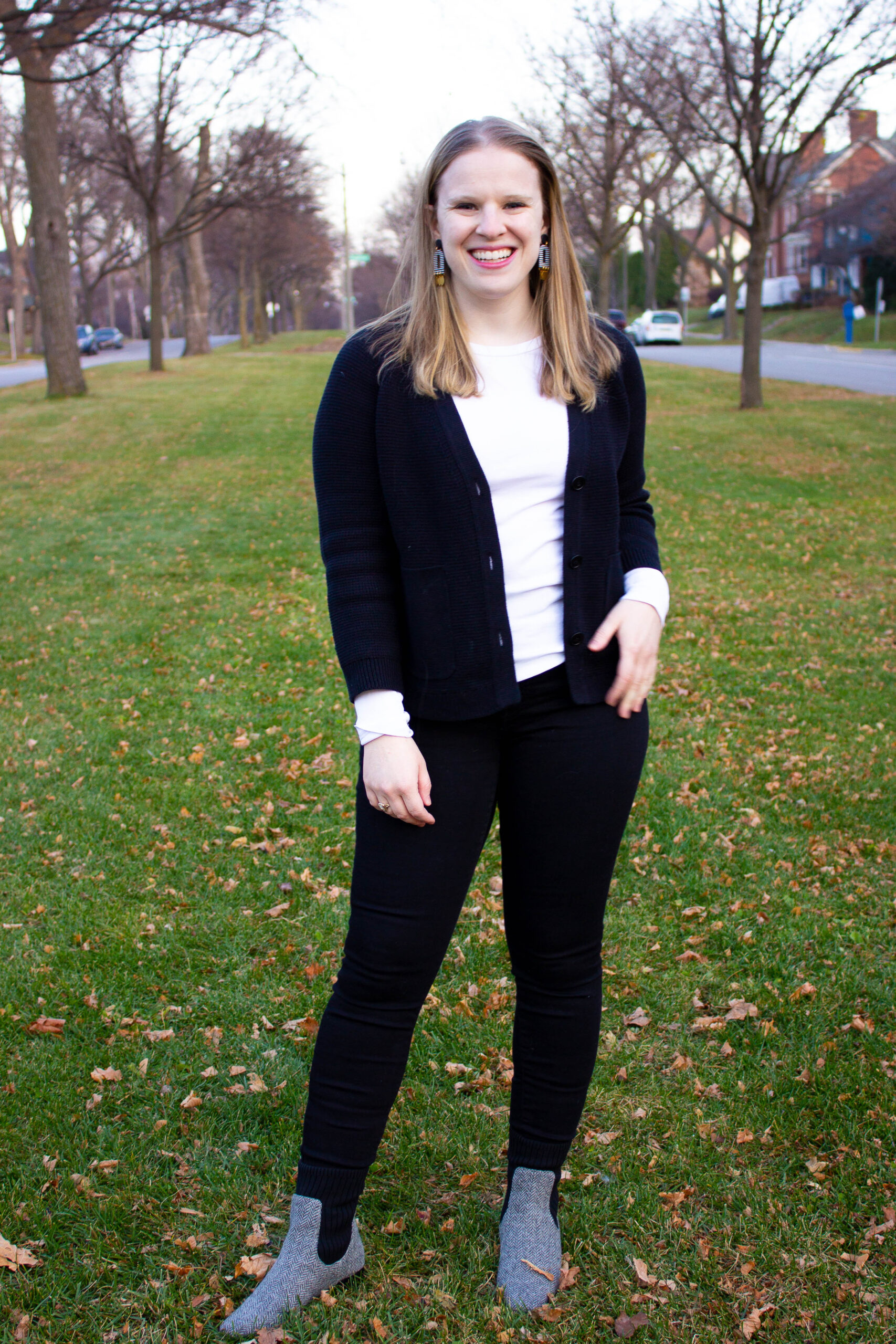 How to Style a Knit Black Cardigan
