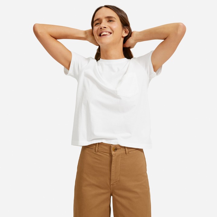 Everlane The Organic Cotton Box-Cut Pocket Tee