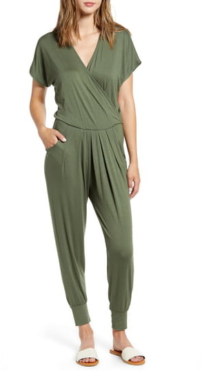 Loveappella Short Sleeve Wrap Top Jumpsuit | Your Top Items of 2020