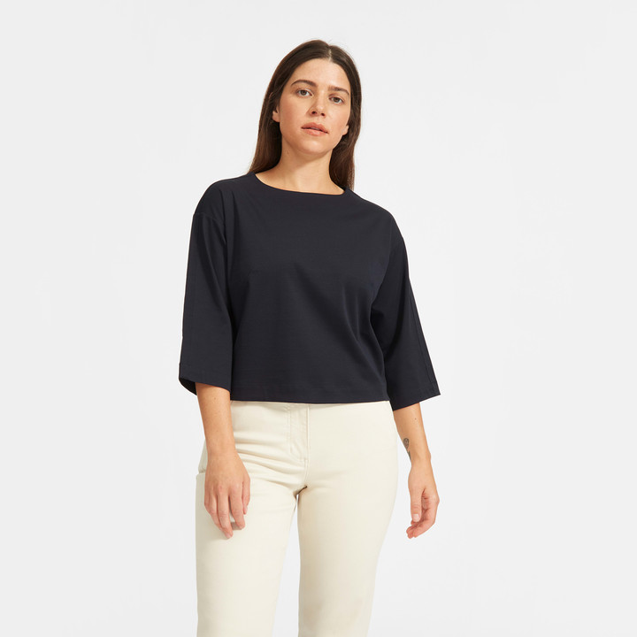 Everlane The Luxe Cotton Crop Tee