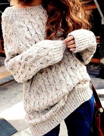 Oversized off the shoulder chunky sweaters paired with leggings & boots #womenswear #winter