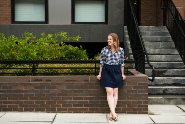 gingham, button down, womens, fashion, style, fall, outfit, j.crew factory, madewell skirt, rockport #dailyadventure