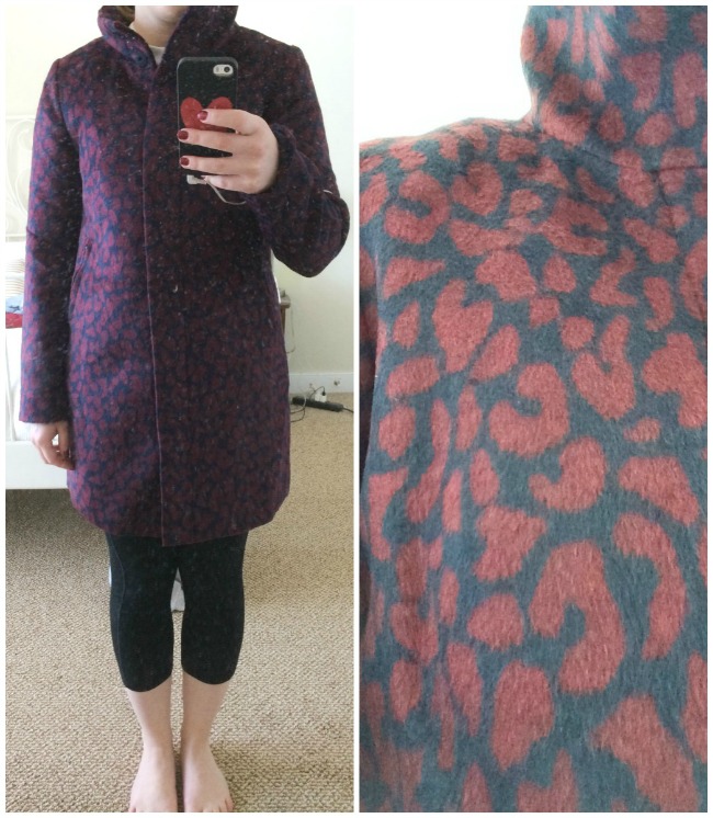 loft leopard jaquard coat