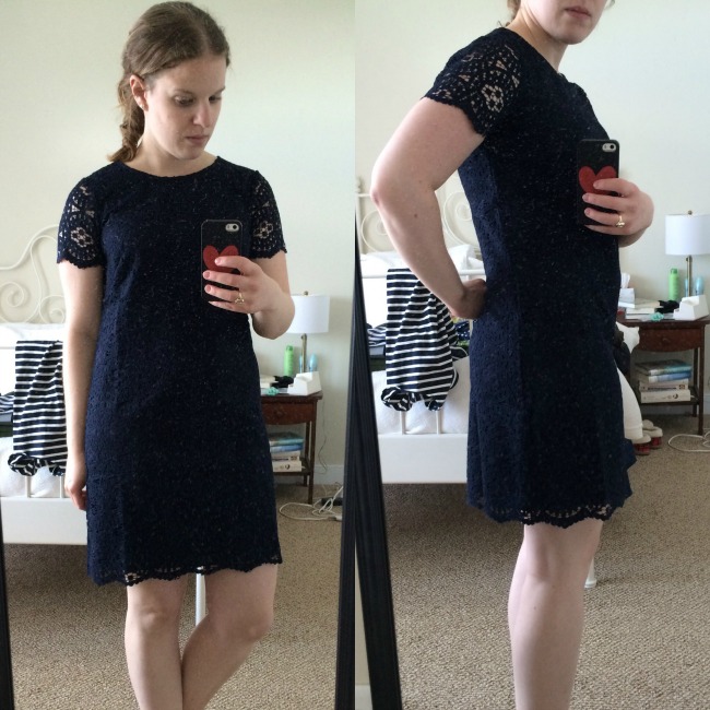 Ann Taylor Mosaic Lace Shift Dress