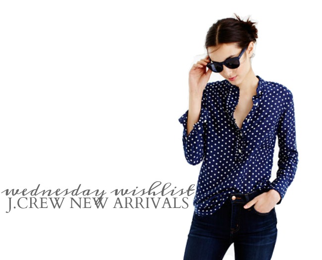 Wednesday Wishlist: J.Crew New Arrivals | Something Good, Ruffled Popover Shirt in Polka Dot