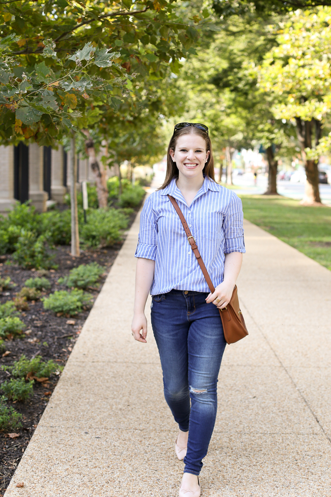 The Striped Popover | Something Good, Old Navy Rockstar Denim