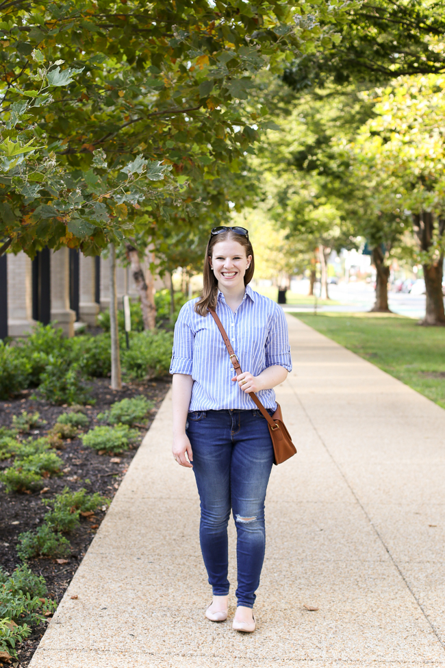 The Striped Popover | Something Good, striped button up