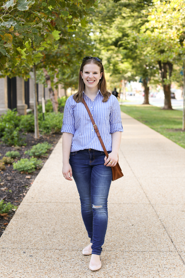 The Striped Popover | Something Good, women, fashion, clothing, style, fall fashion, clothes