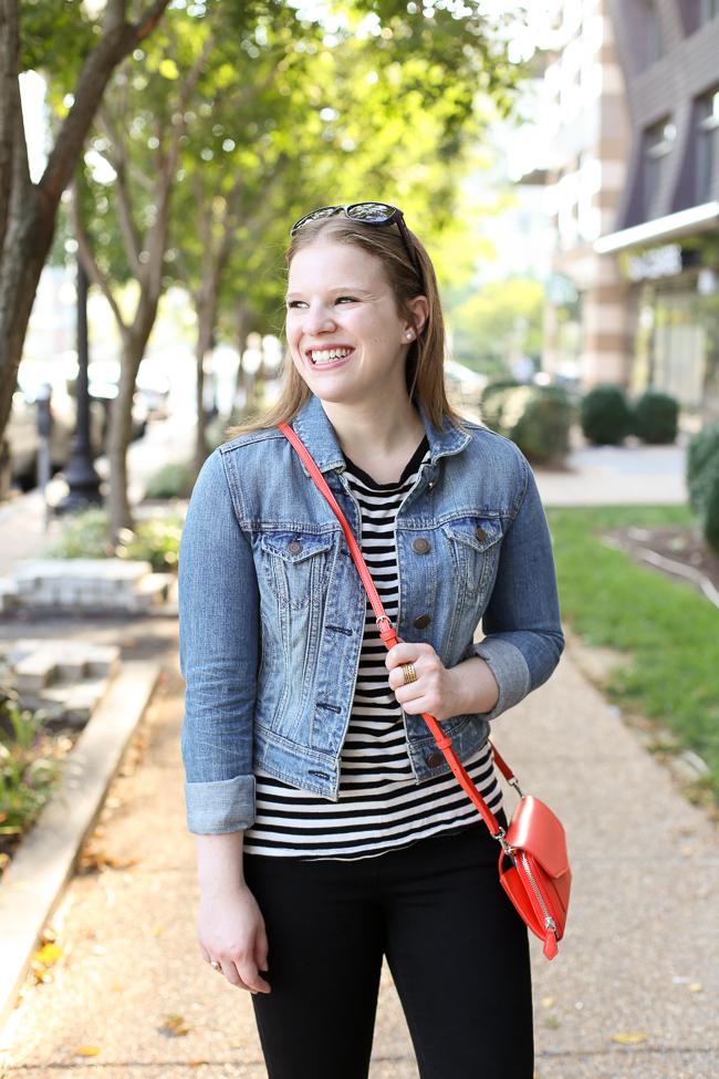 The Striped Tee | Something Good, black and white striped shirt, H&M tee