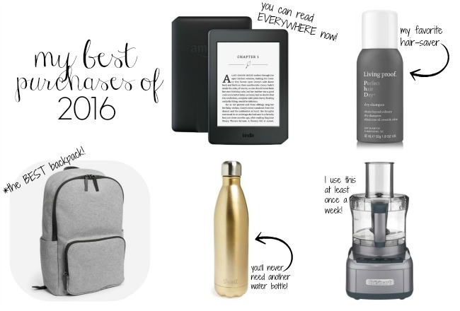 My Favorite Purchases in 2016 | Something Good, s'well, cuisinart, everlane backpack, food processor, kindle paperwhite, living proof dry shampoo