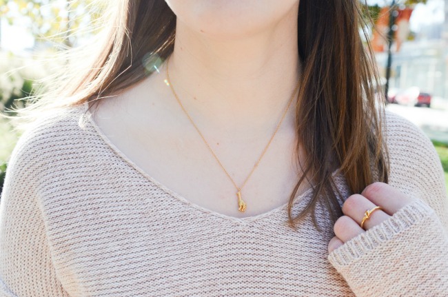 The White Jeans in the Winter | Something Good, giraffe necklace