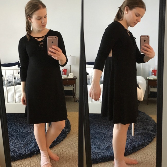 Shopping Reviews, Vol. 37 | Something Good, Lace-Front Swing Dress, old navy