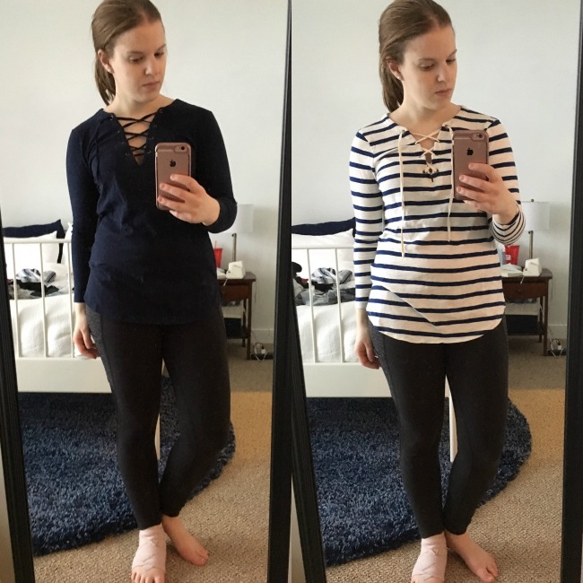 Shopping Reviews, Vol. 37 | Something Good, Relaxed Lace-Up Tee, old navy