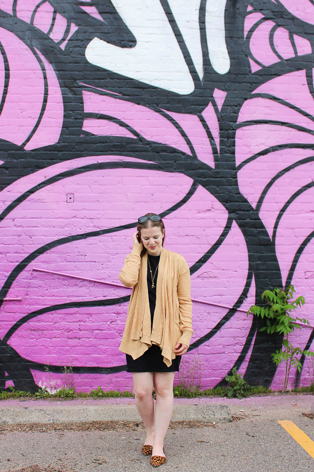 The Camel Cardigan | Something Good, @danaerinw murals, art, public art, design, camel, purple, back dress