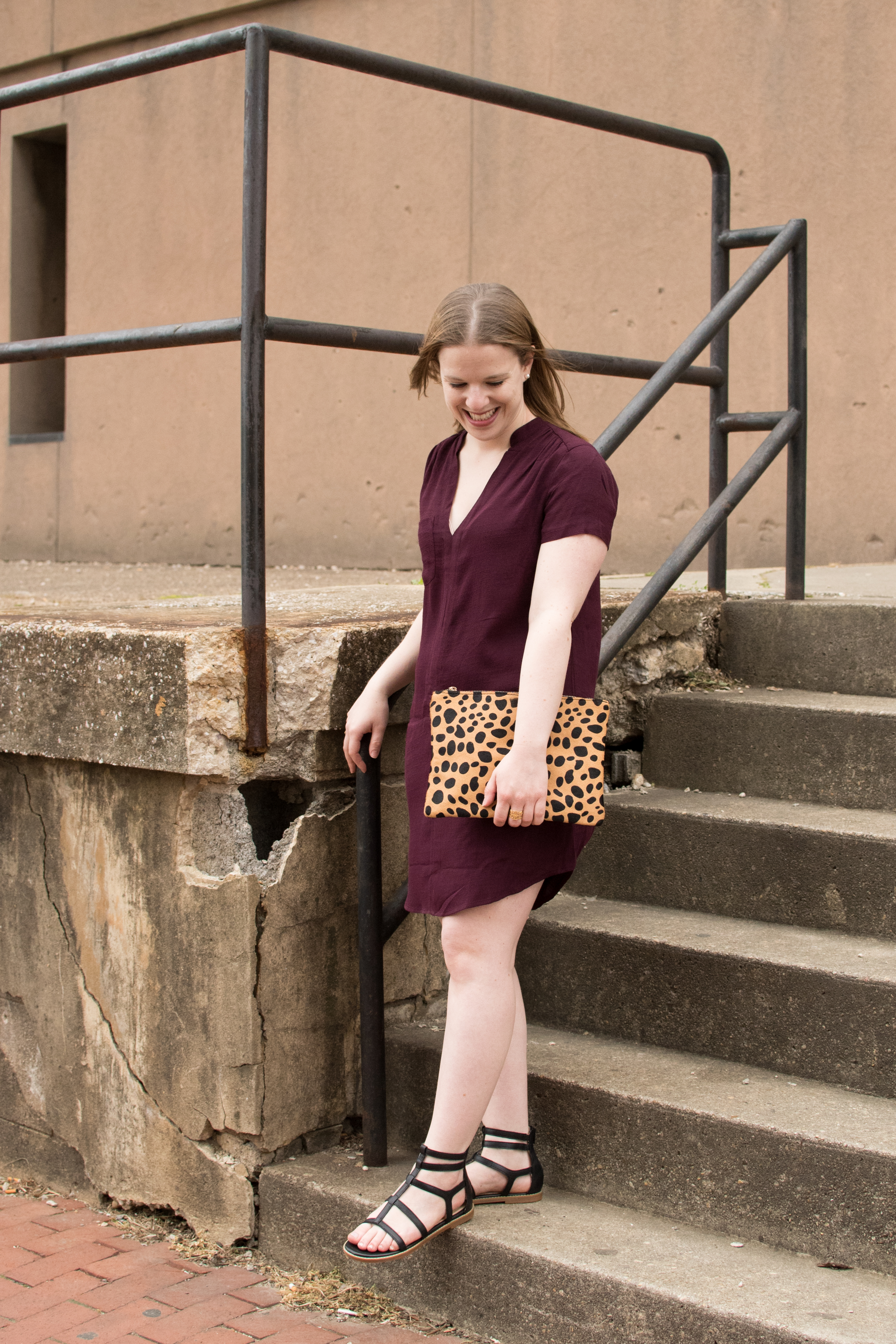 The Hush Puppies Sandals | Something Good, women, fashion, clothing, clothes, style, fall fashion, spring, lush split neck dress, nordstrom dress, caged shoes, hush puppies sandals, leopard print clutch, bp at normstrom, shift dress, dress, sandals, clutch, @danaerinw
