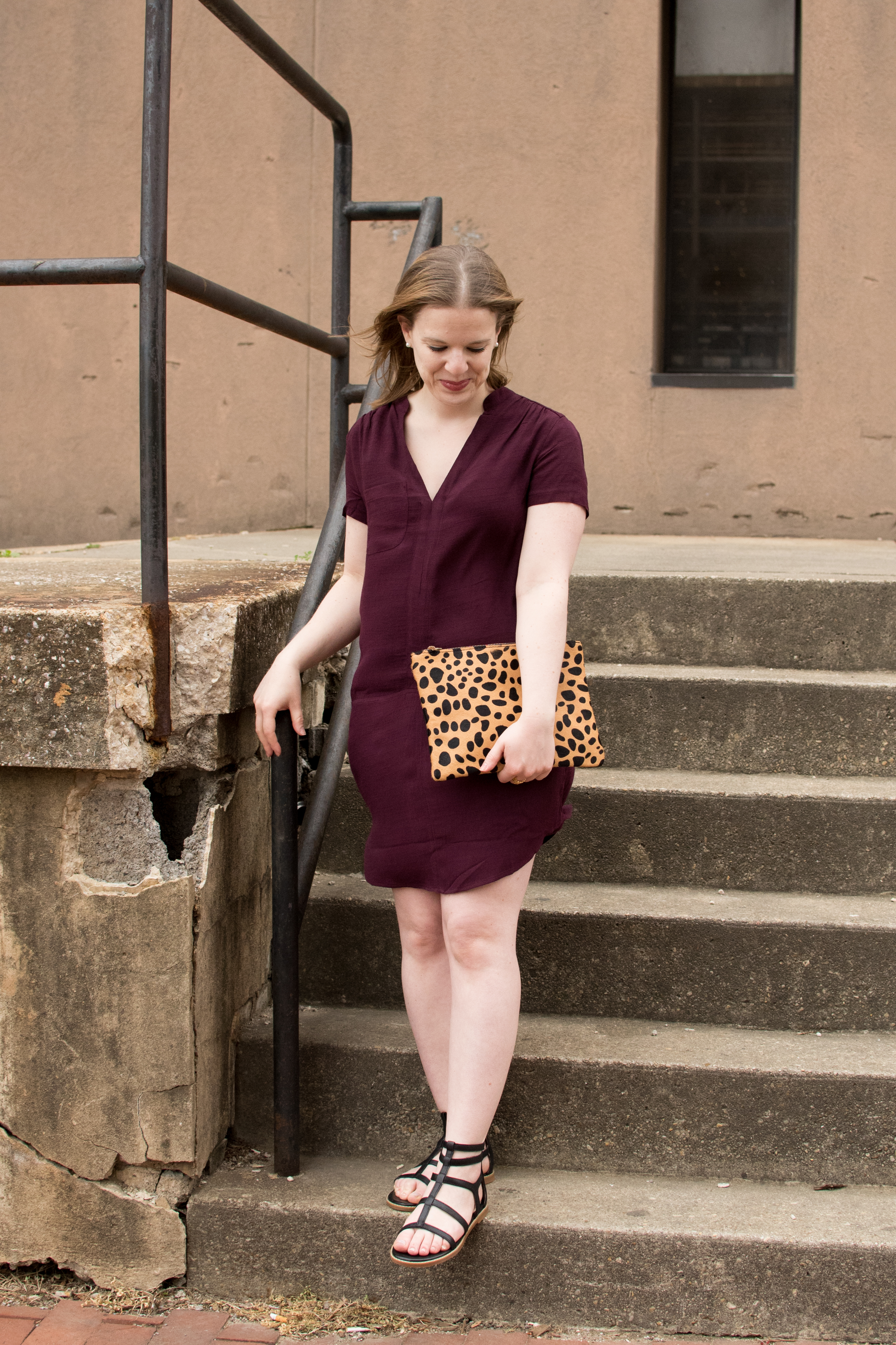 My Top 10 Favorite Outfits of 2017 | Something Good, women, fashion, clothing, clothes, style, fall fashion, spring, lush split neck dress, nordstrom dress, caged shoes, hush puppies sandals, leopard print clutch, bp at normstrom, shift dress, dress, sandals, clutch, @danaerinw