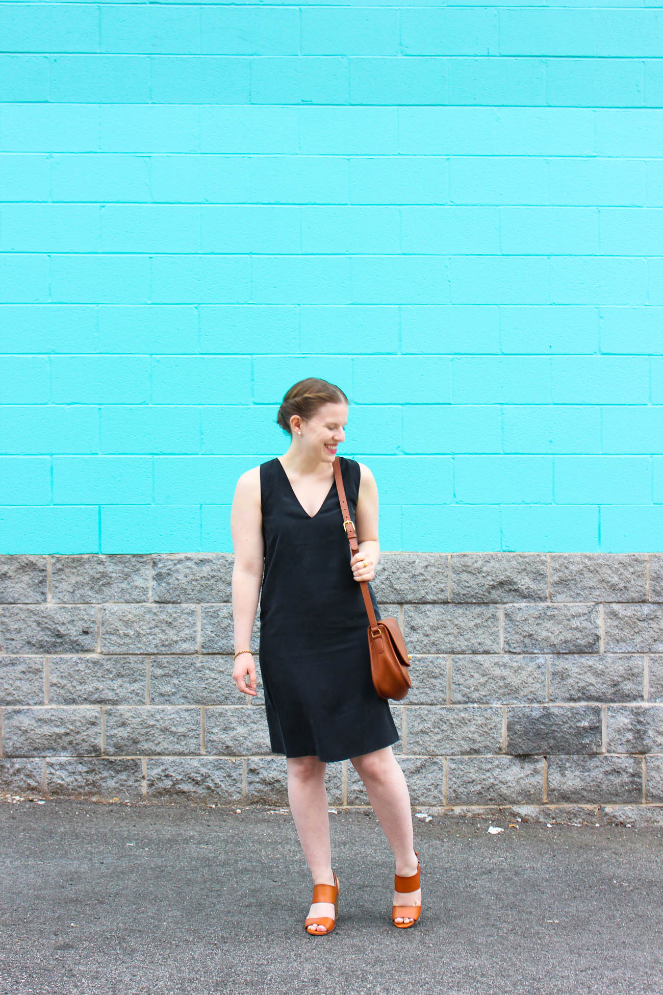 The Silk Tank Dress | Something Good, @danaerinw , THE DOUBLE-LINED SILK V-NECK DRESS, everlane, women, fashion, clothing, style, clothes, women's fashion, women's clothing, summer, spring, dress, dresses, sandals, shoes, wedges, crossbody bag, old navy, coach classic bag