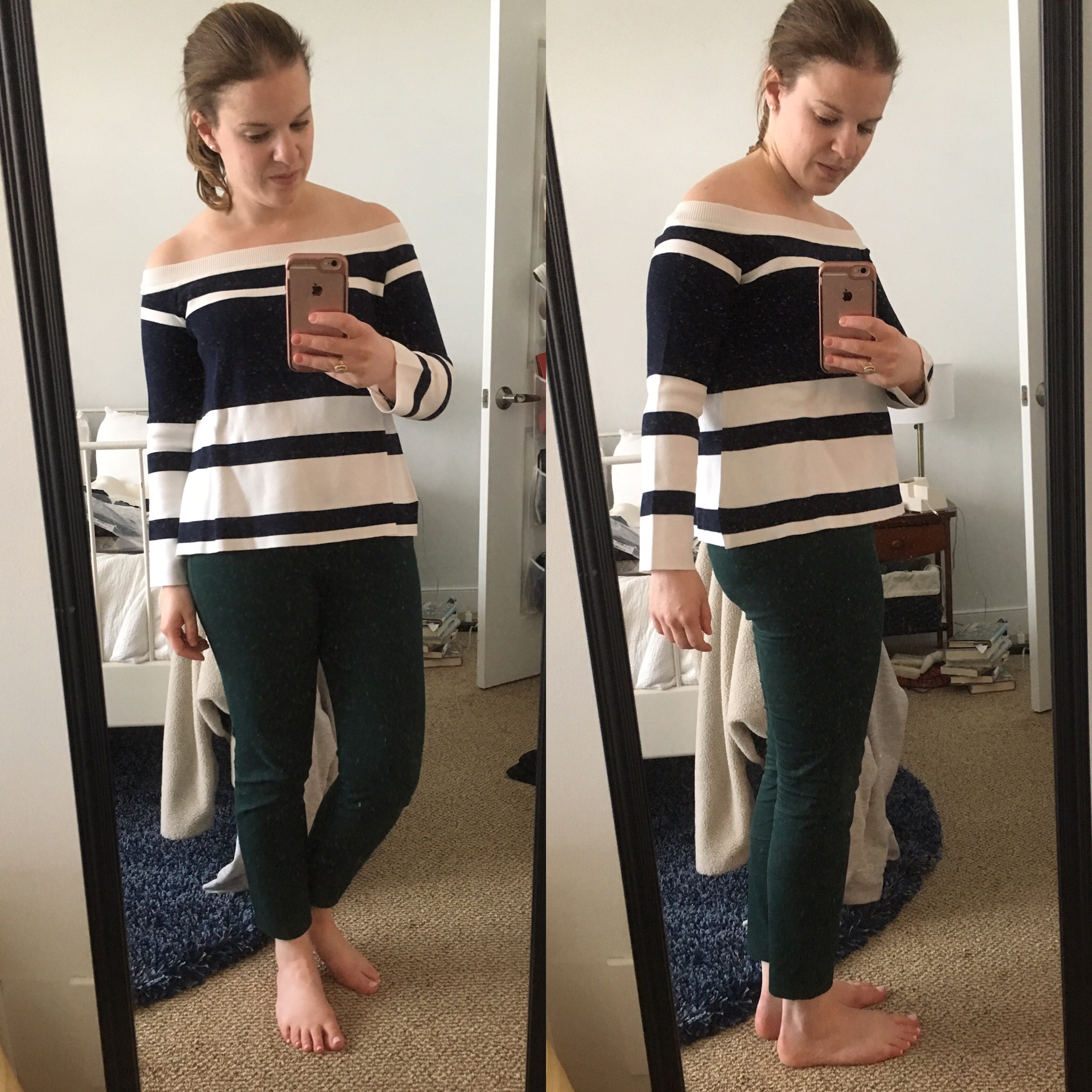 Shopping Reviews, Vol. 42 | Something Good, J.Crew Off-The-Shoulder Striped Sweater