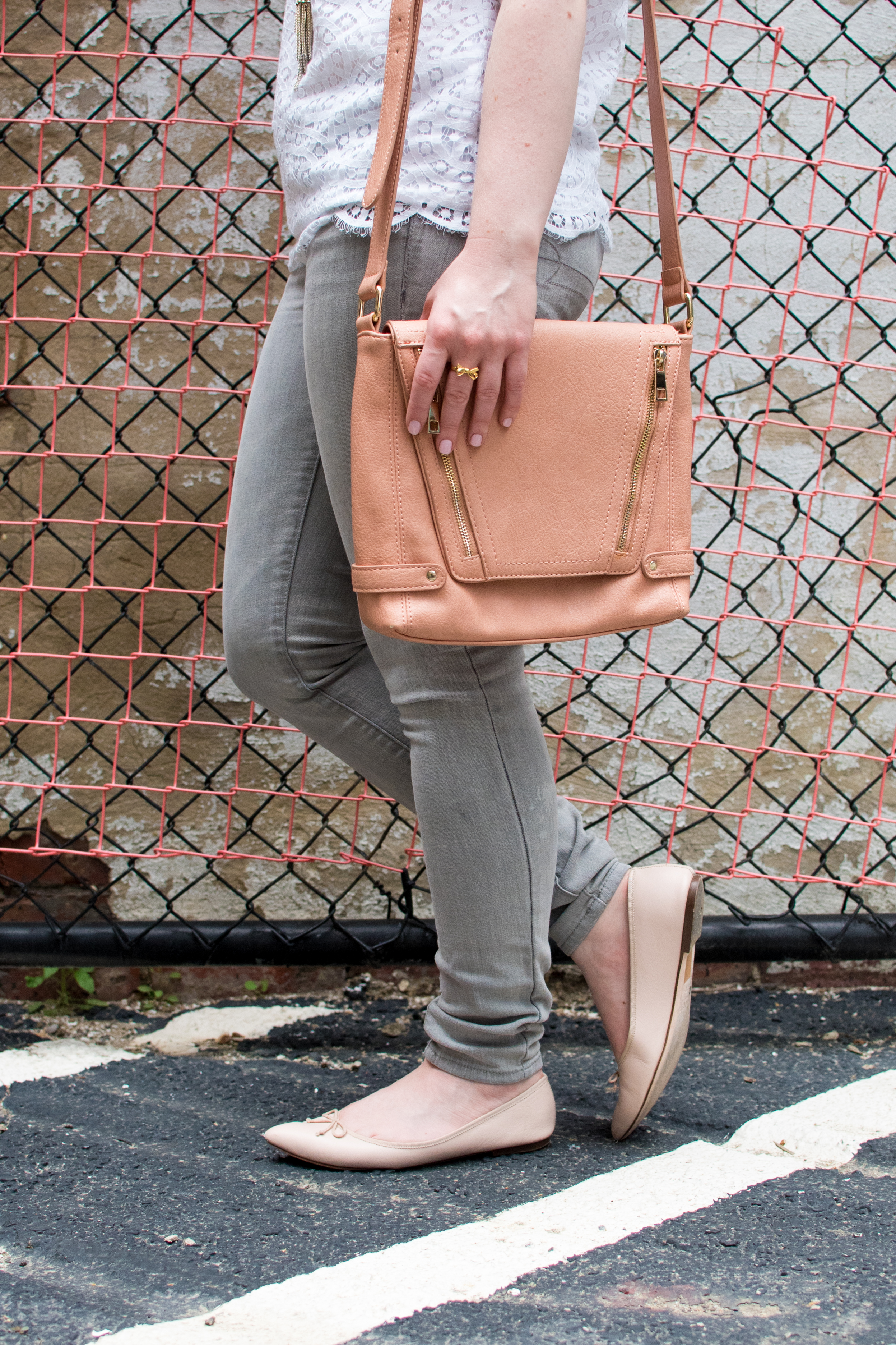 The Lace Tee | Something Good, @danaerinw , j.crew gemma flats, pink ballet flats