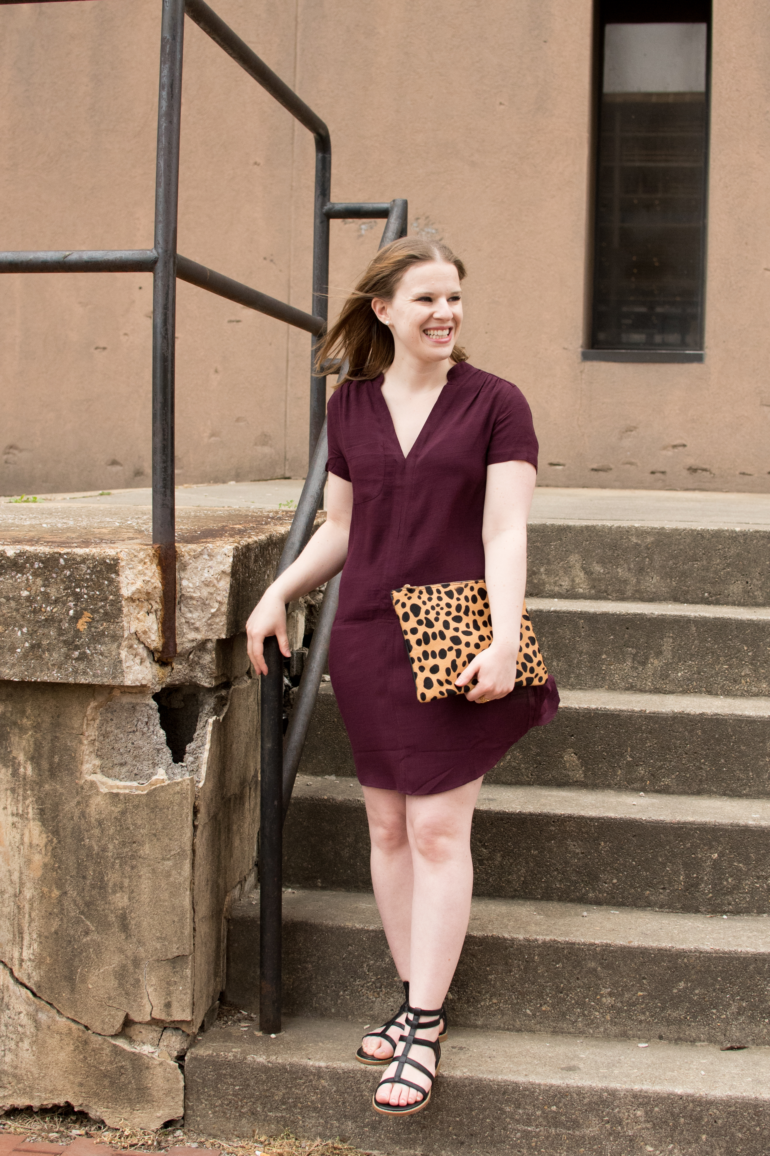 The Hush Puppies Sandals | Something Good, dress, tee shirt dress, shirt dress, red dress, leopard bag