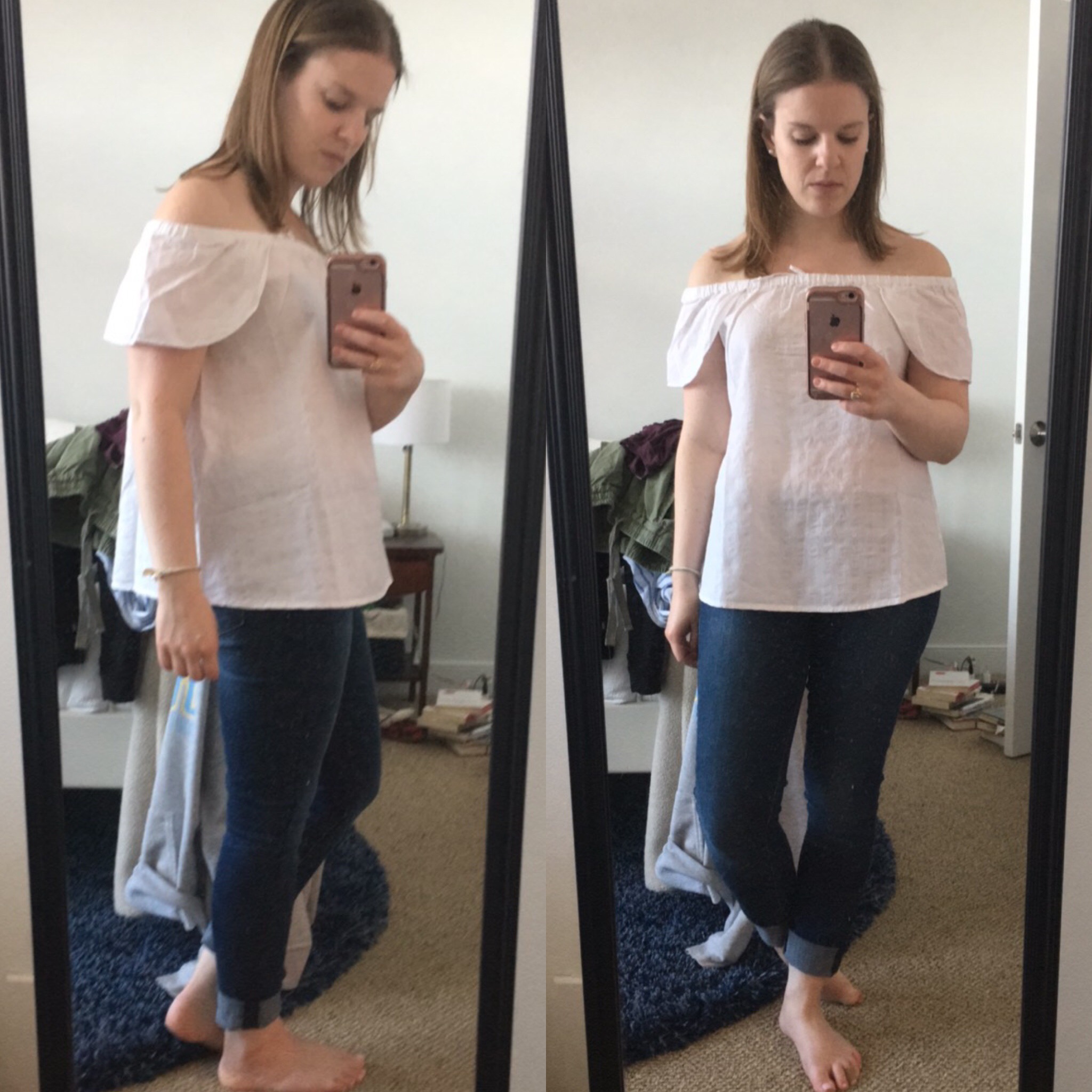 Shopping Reviews, Vol. 43 | Something Good, J.Crew Factory Off-The-Shoulder T-Shirt