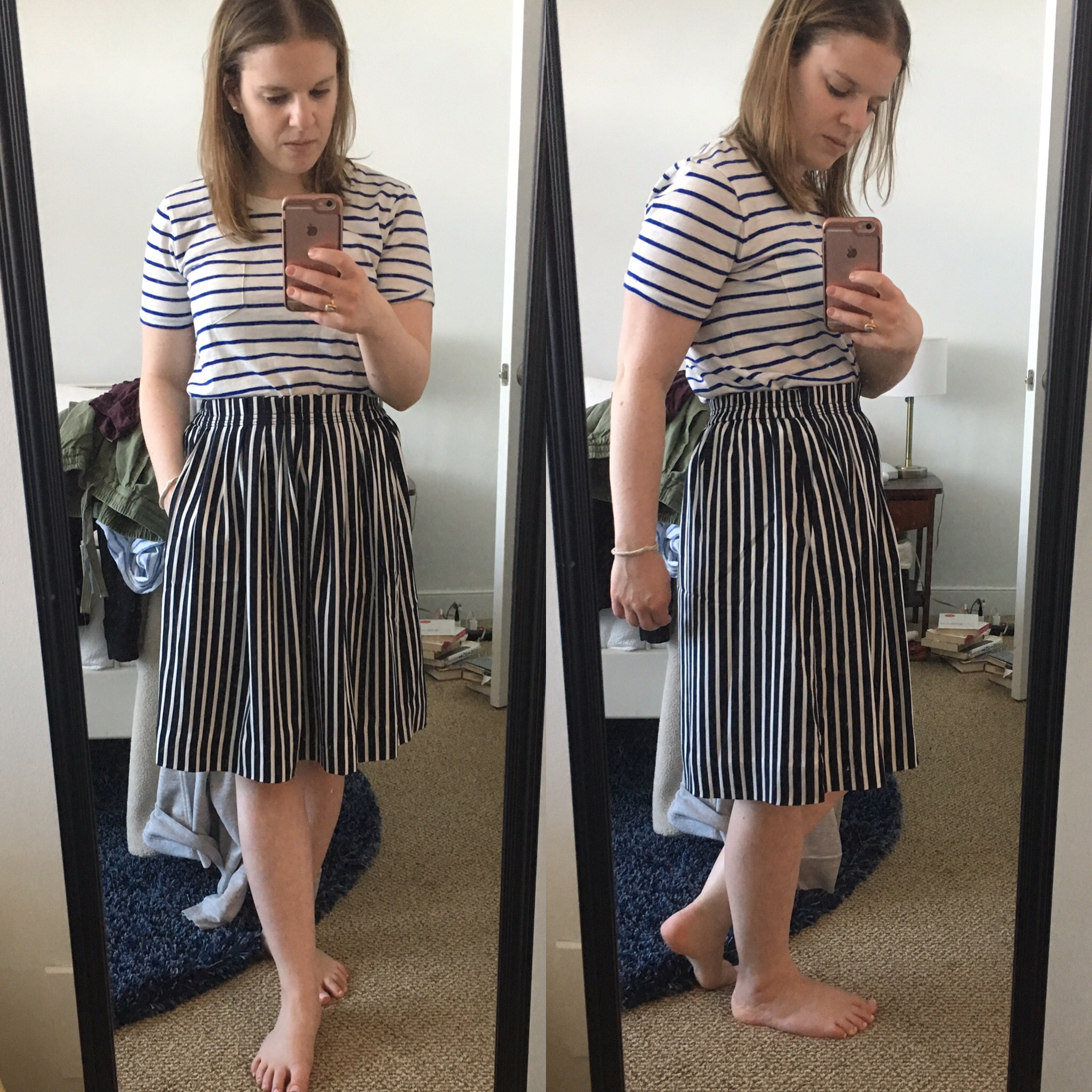 Shopping Reviews, Vol. 43 | Something Good, J.Crew Factory Striped Skirt