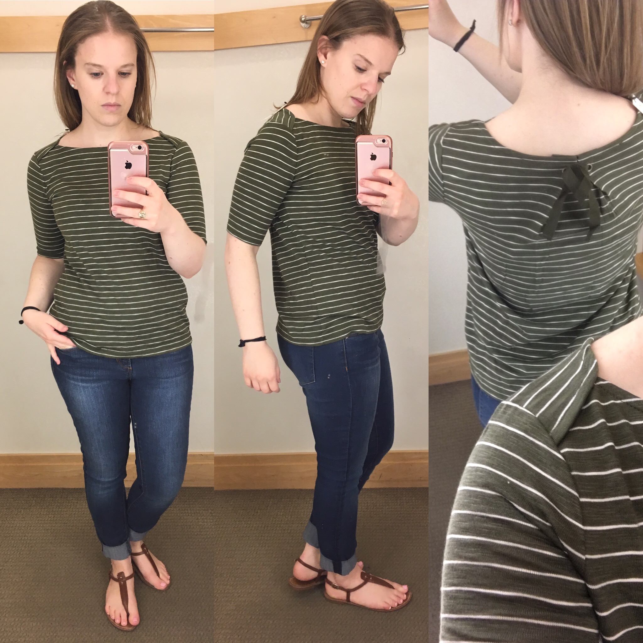 Shopping Reviews, Vol. 45 Talbots Reviews | Something Good, @danaerinw Talbots Back-Tie Tee - Bradbury Stripes