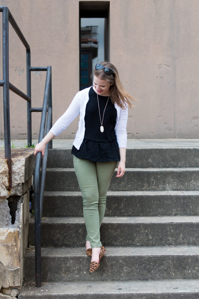 DC woman blogger wearing peplum top