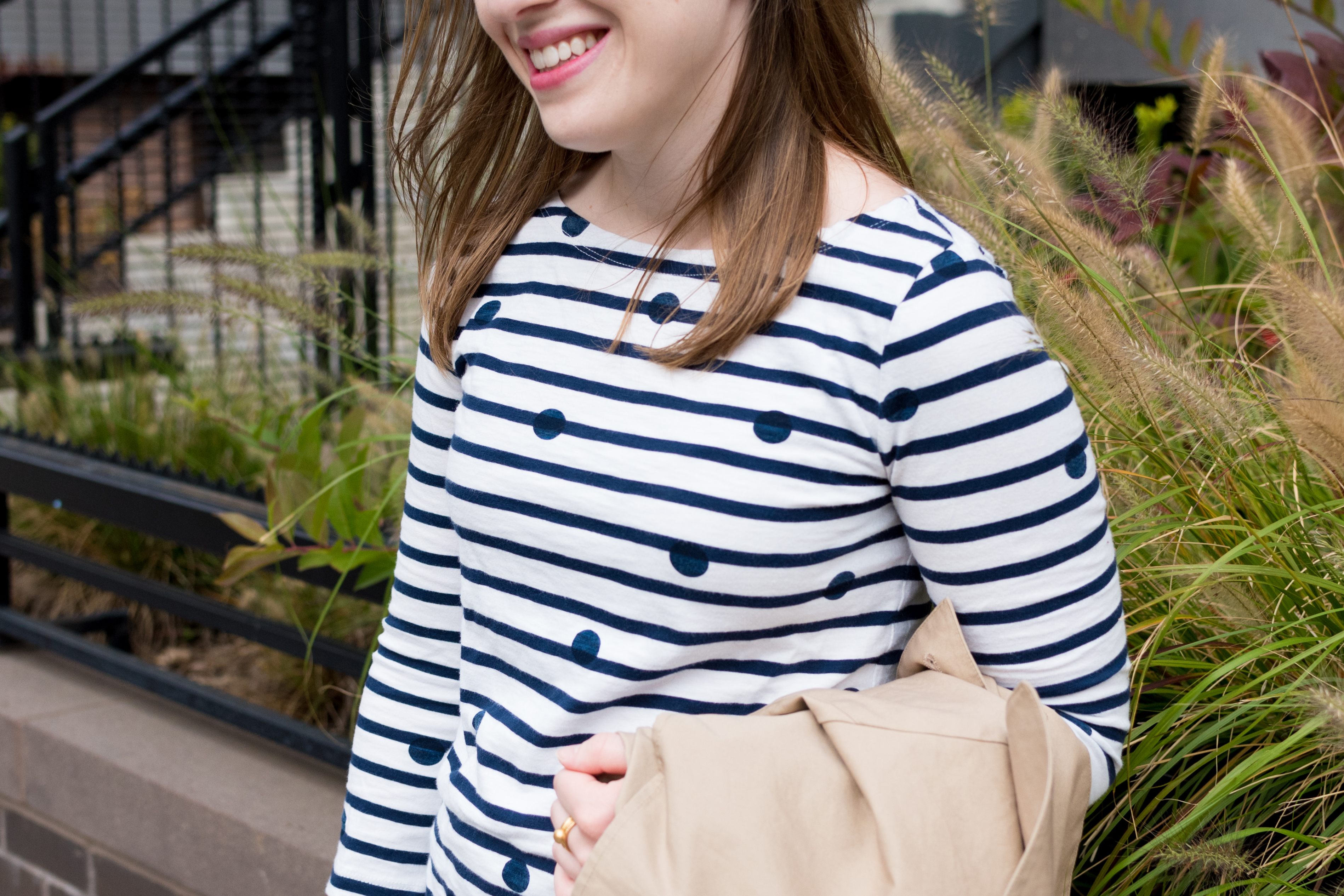 Why I Decided to Stop Caring About the Instagram Algorithm | Something Good, @danaerinw , striped polka dot shirt, j.crew top