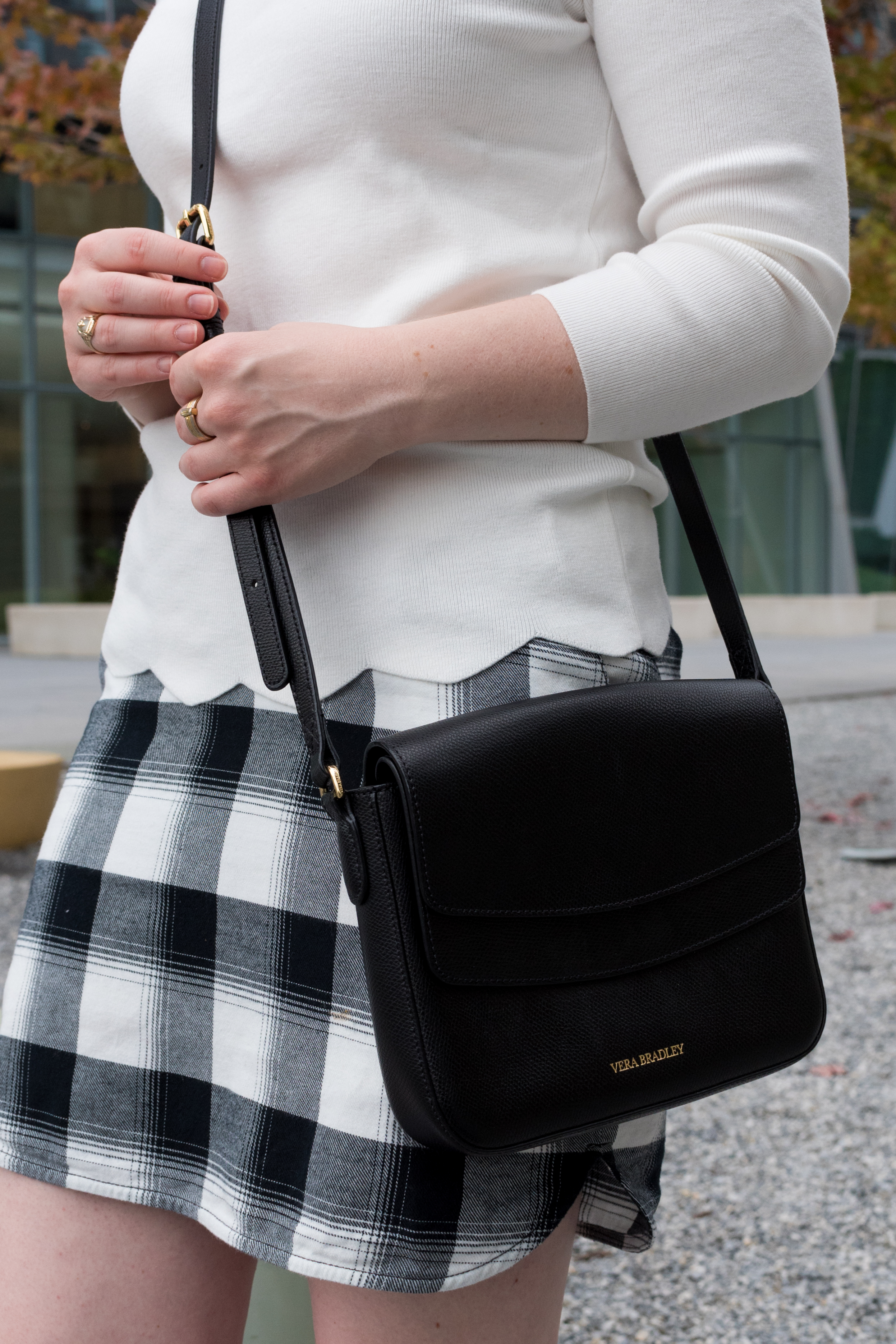 It's Finally Plaid Season | Something Good, @danaerinw , vera bradley twice as nice, crossbody bag, leather purse