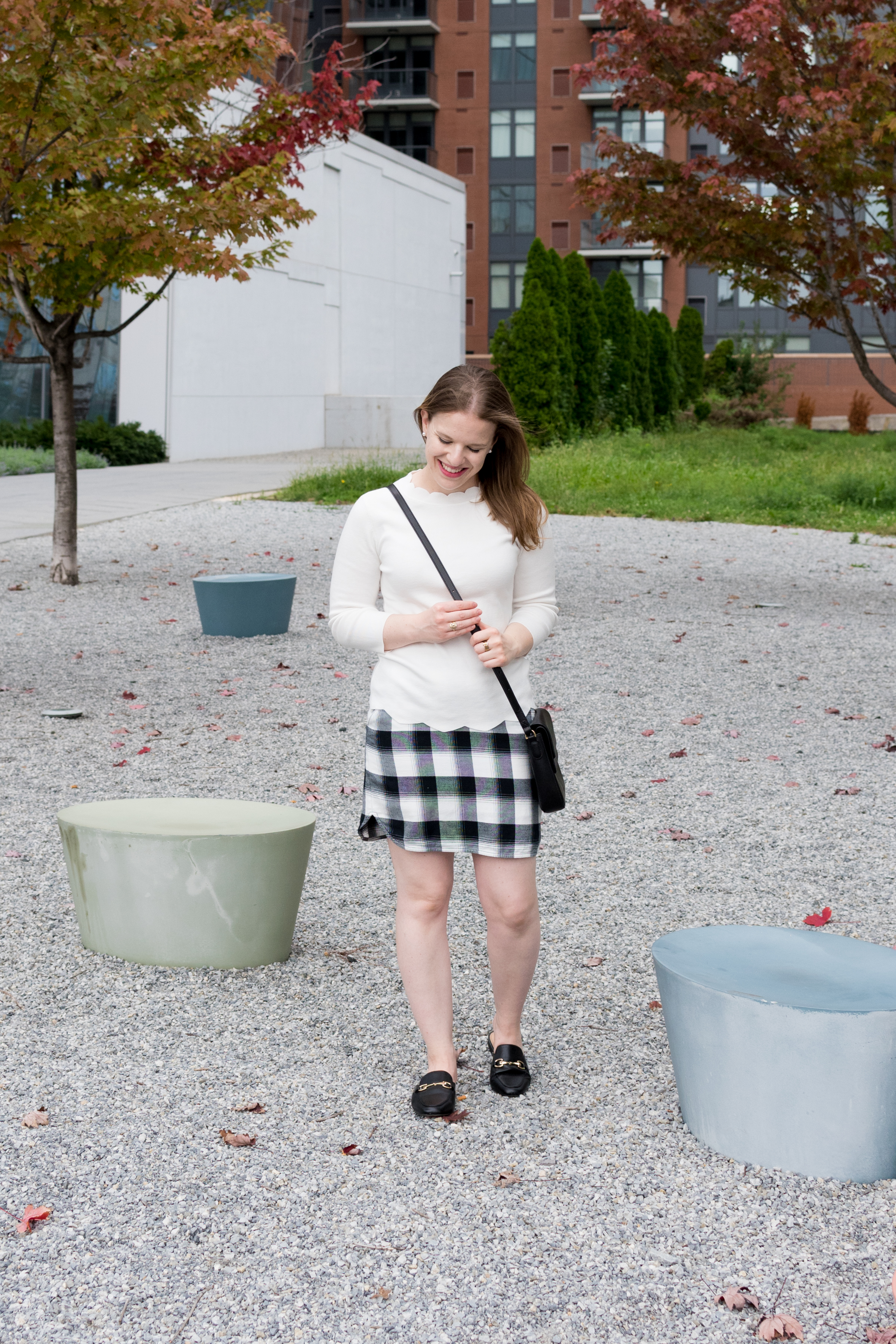 It's Finally Plaid Season | Something Good, @danaerinw , plaid mini skirt, black loafers