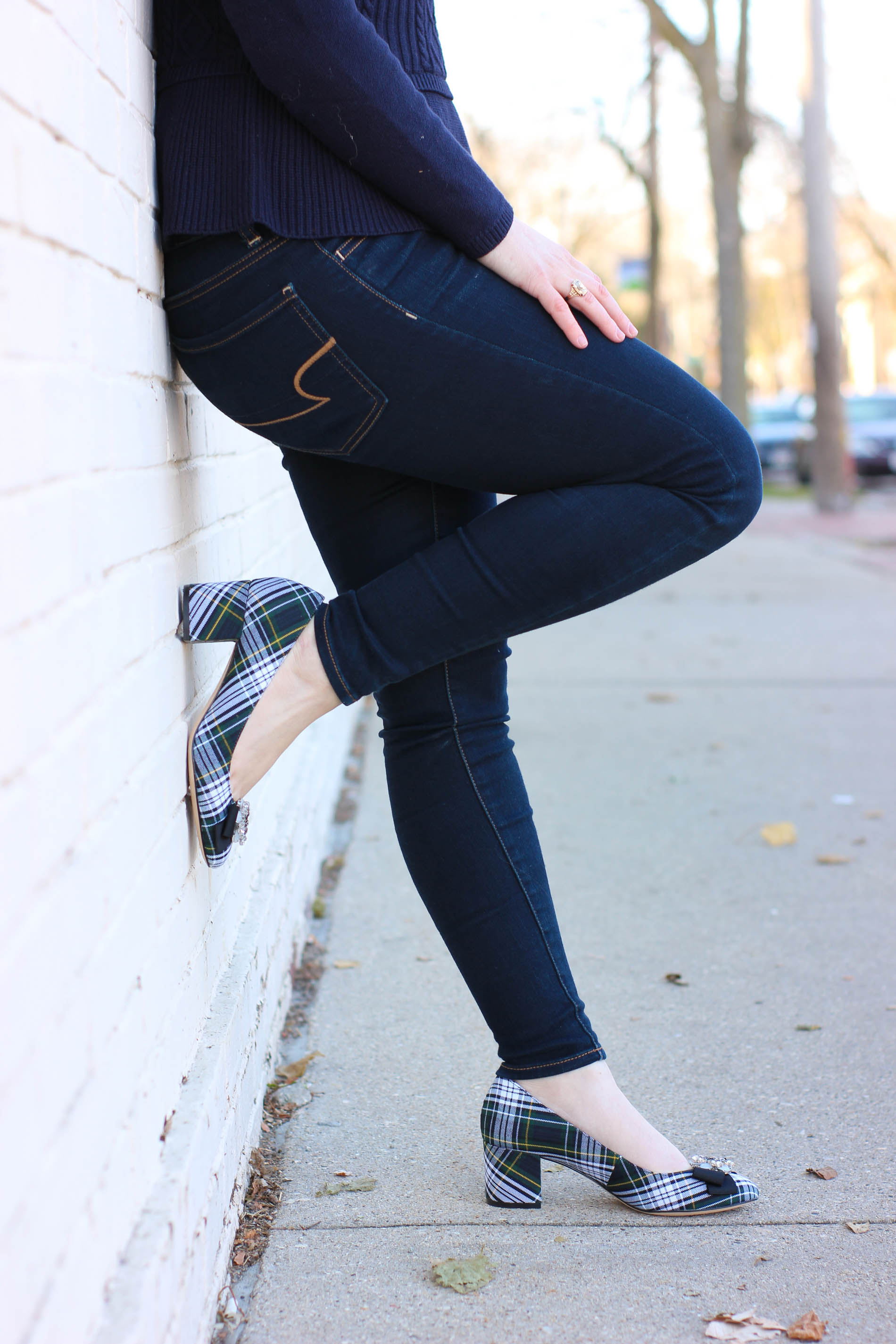 Cyber Monday Deals at Talbots | Something Good, , @danaerinw , plaid heels, jeggings, jeans