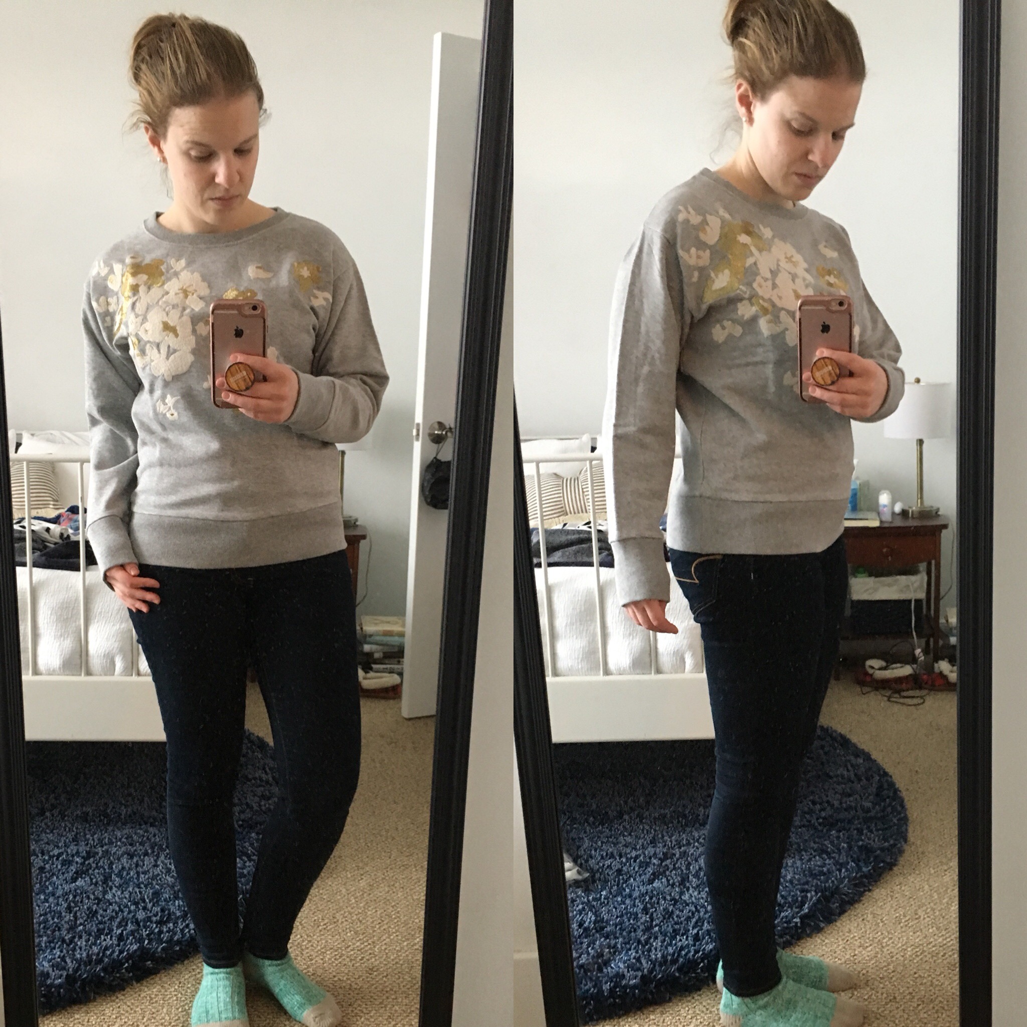 Shopping Reviews, Vol. 52 | Something Good, @danaerinw, J.Crew Embroidered Flower Sweatshirt