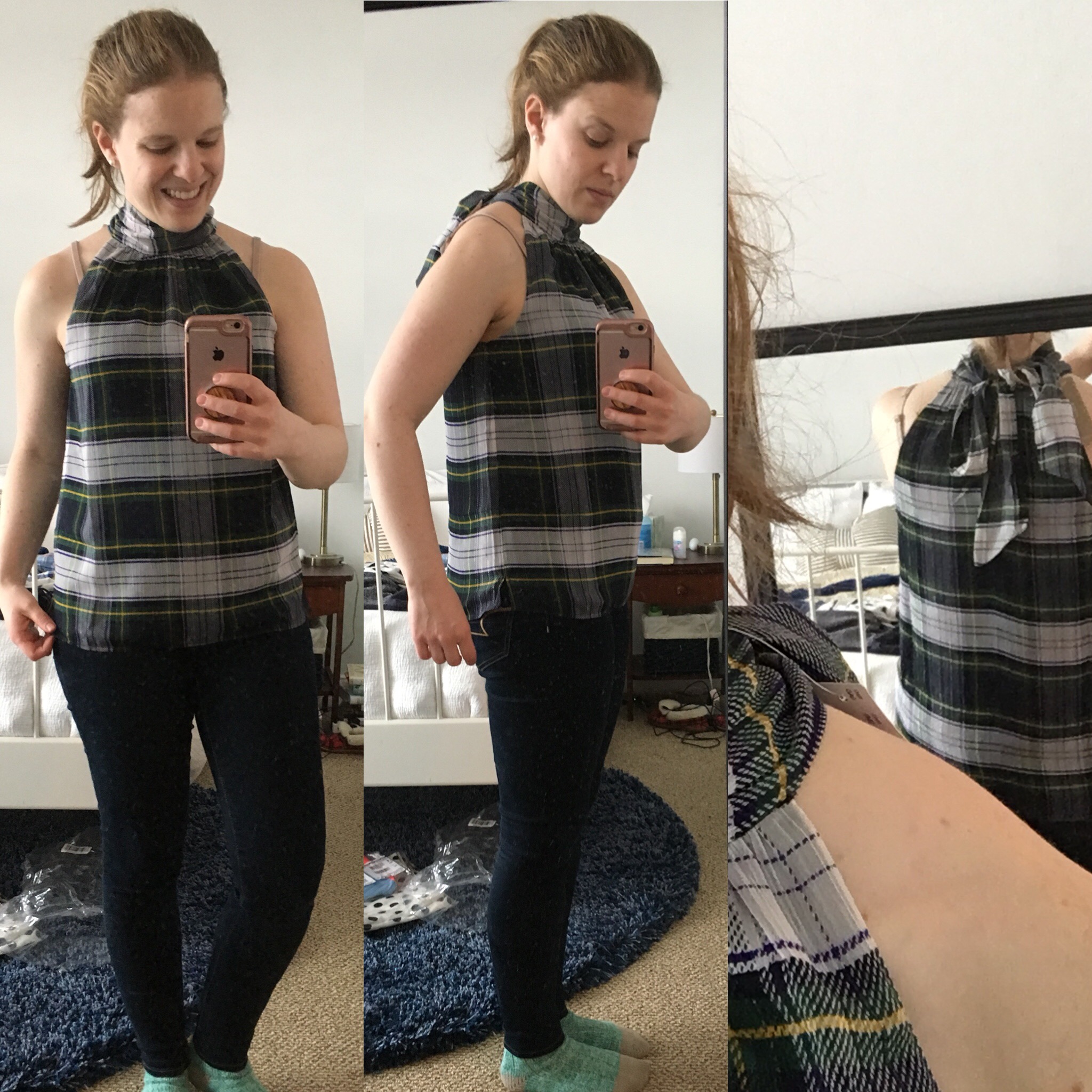 Shopping Reviews, Vol. 52 | Something Good, @danaerinw, J.Crew Tie-Neck top in Stewart Plaid