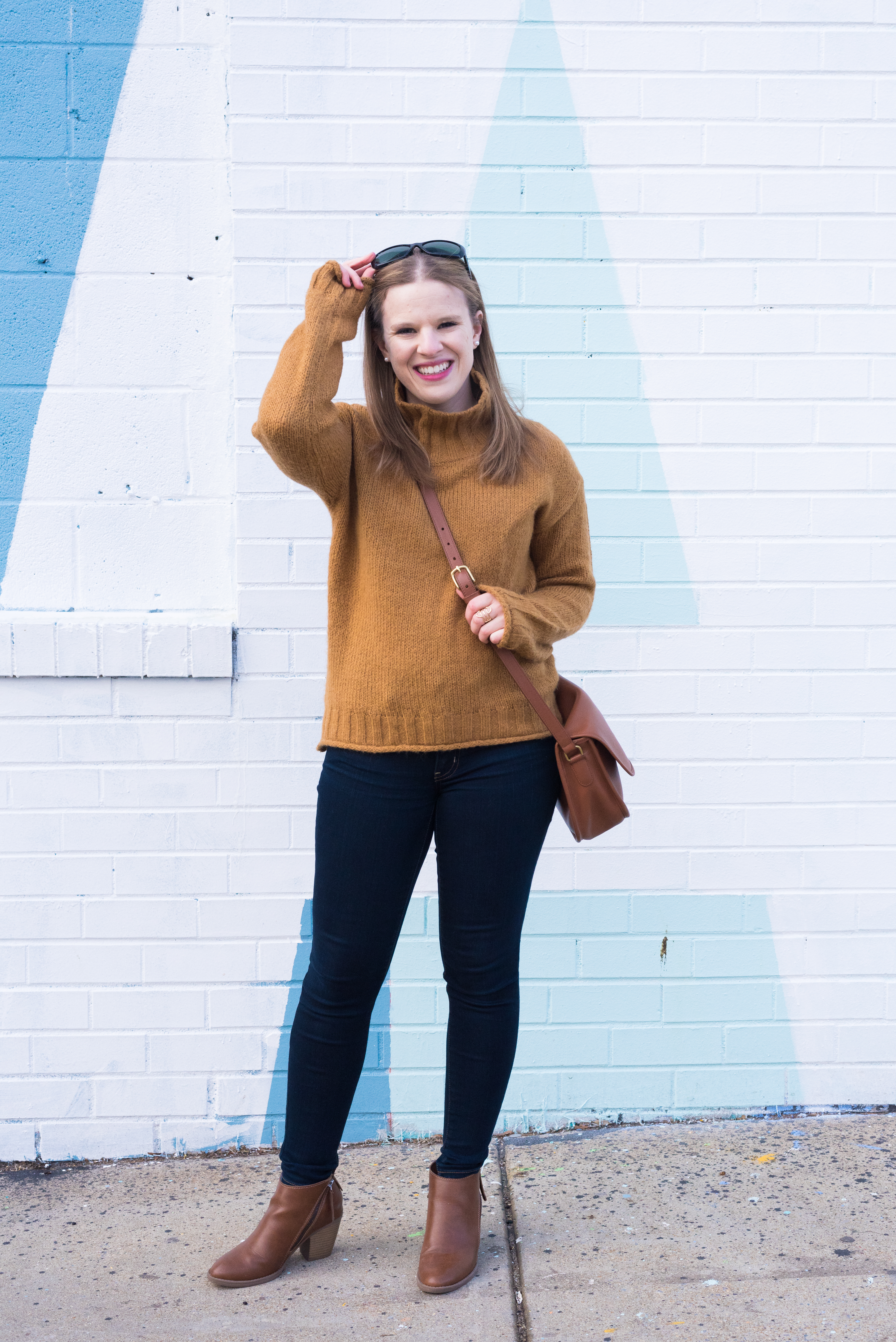 How to Know When You Need to Schedule More Time for Yourself | Something Good, @danaerinw , brown sweater, women, fashion, clothing, style, clothes, jeans, fall fashion, winter outfits, skinny jeans, crossbody bag, winter outfits, outfit inspiration