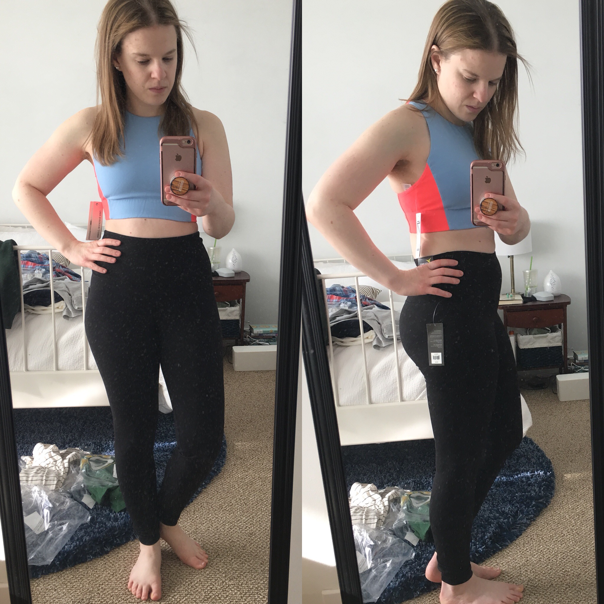 Shopping Reviews, Vol. 53: J.Crew Factory Activewear, Shopping Reviews, Vol. 53: J.Crew Factory Activewear, | Something Good, @danaerinw, Colorblock premium performance high neck crop top