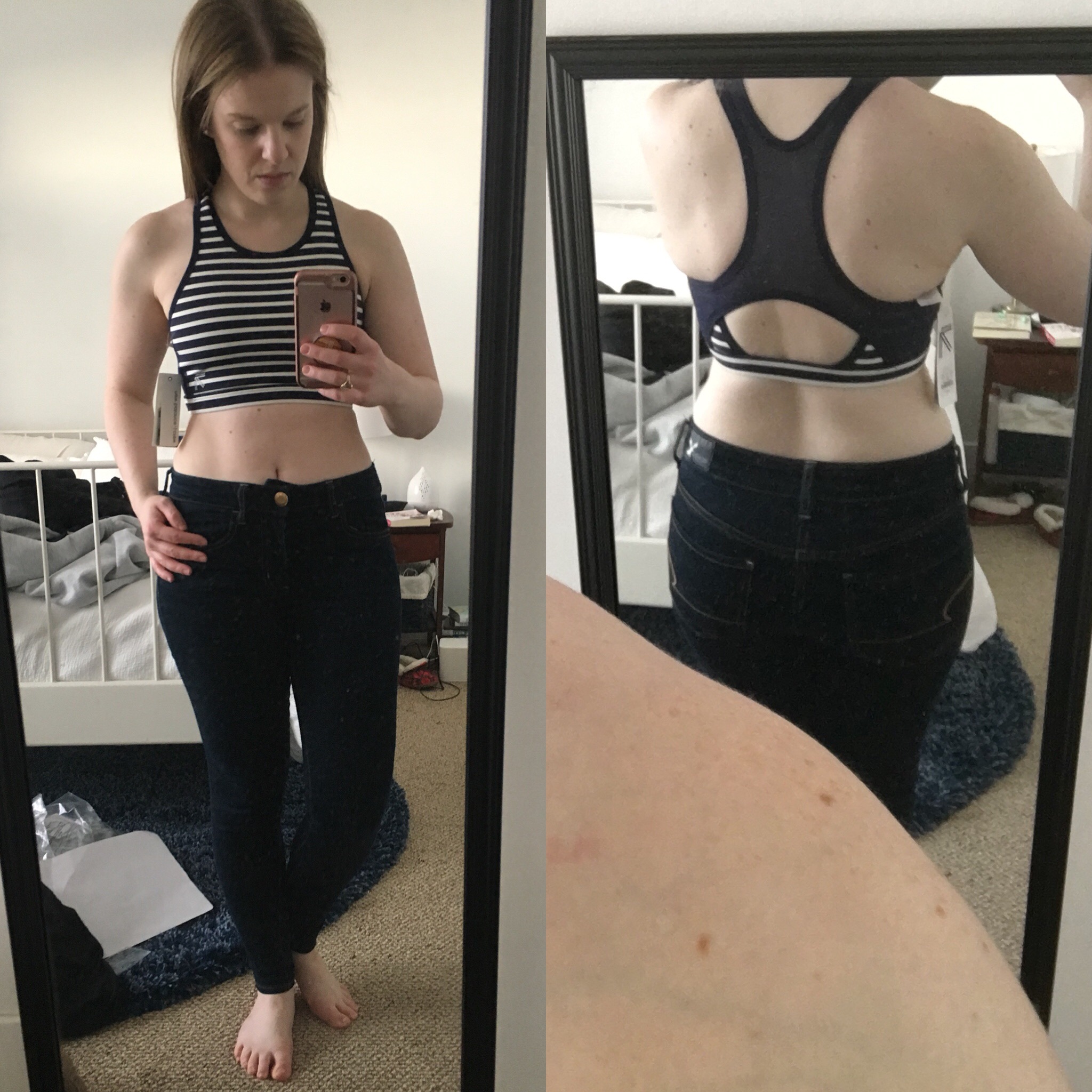 Shopping Reviews, Vol. 53: J.Crew Factory Activewear, Shopping Reviews, Vol. 53: J.Crew Factory Activewear, | Something Good, , @danaerinw, New Balance for J.crew performance mesh-back sports bra in stripe