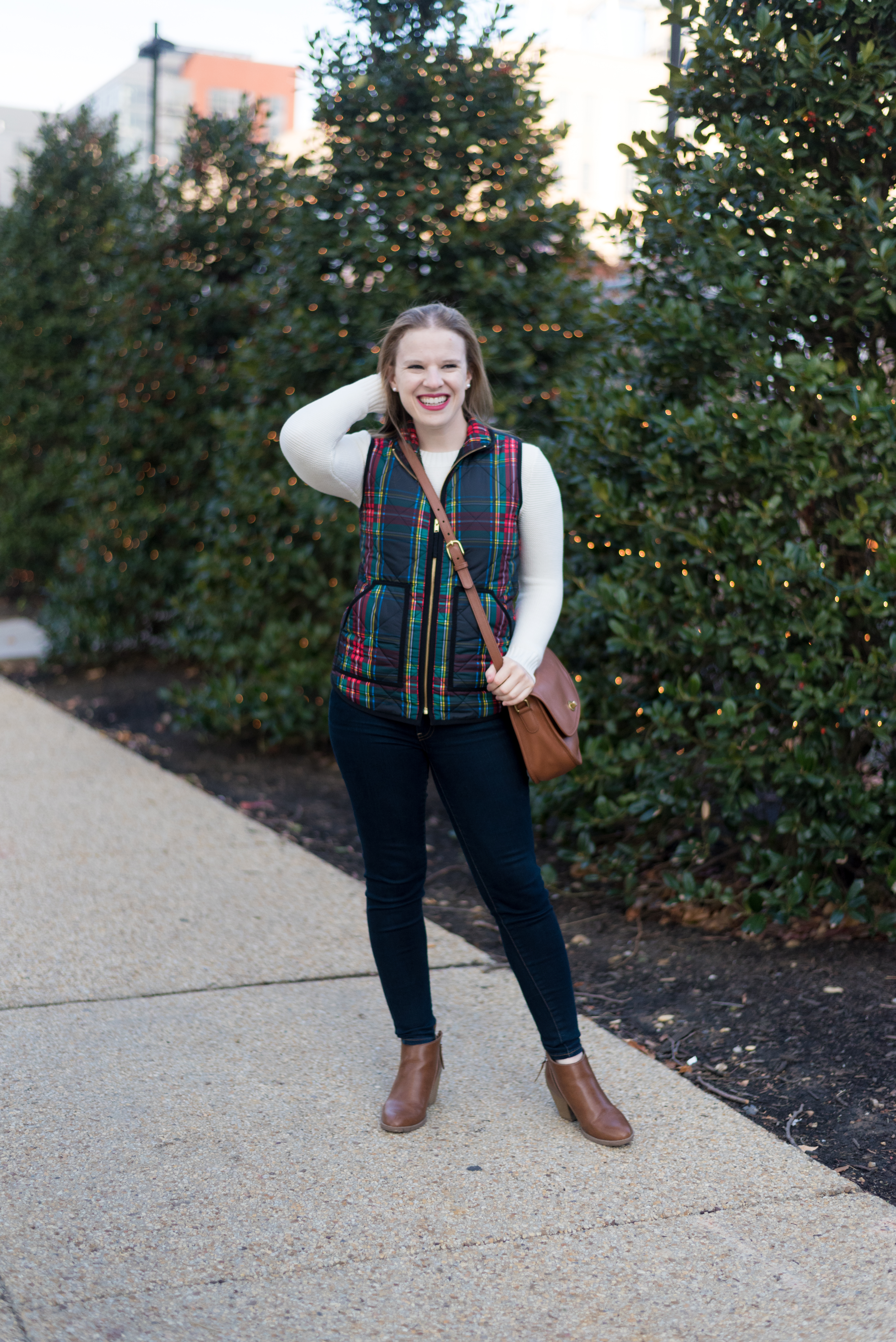 My 2018 Word of the Year, a Reader Survey, AND Giveaway (oh my!) | Something Good, @danaerinw , j.crew knit sweater, plaid vest