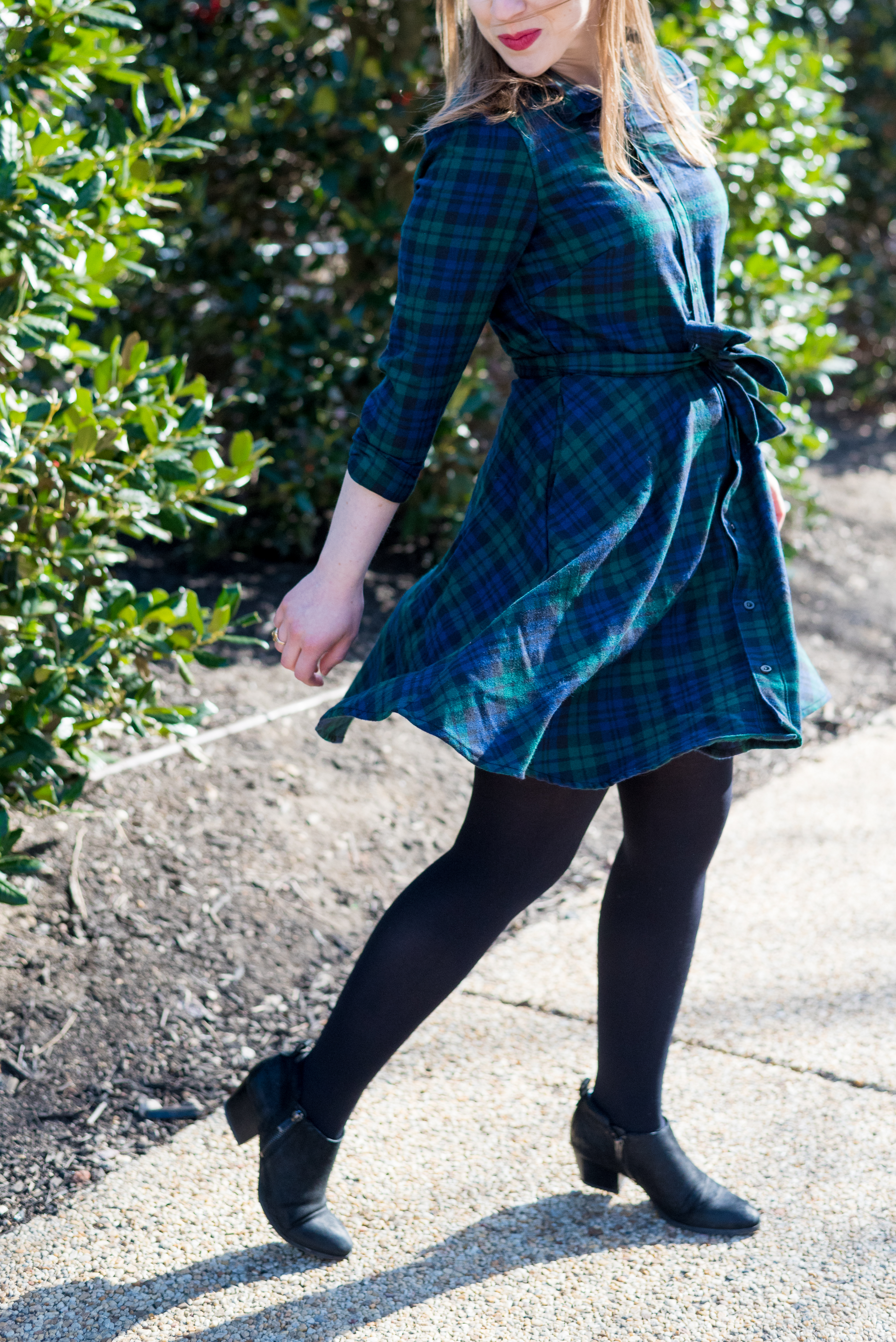 How to Know When to Spend More On Clothing (aka Buying "Investment Pieces") | Something Good, @danaerinw , kjp cozy cabin plaid dress, franco sarto ankle boots