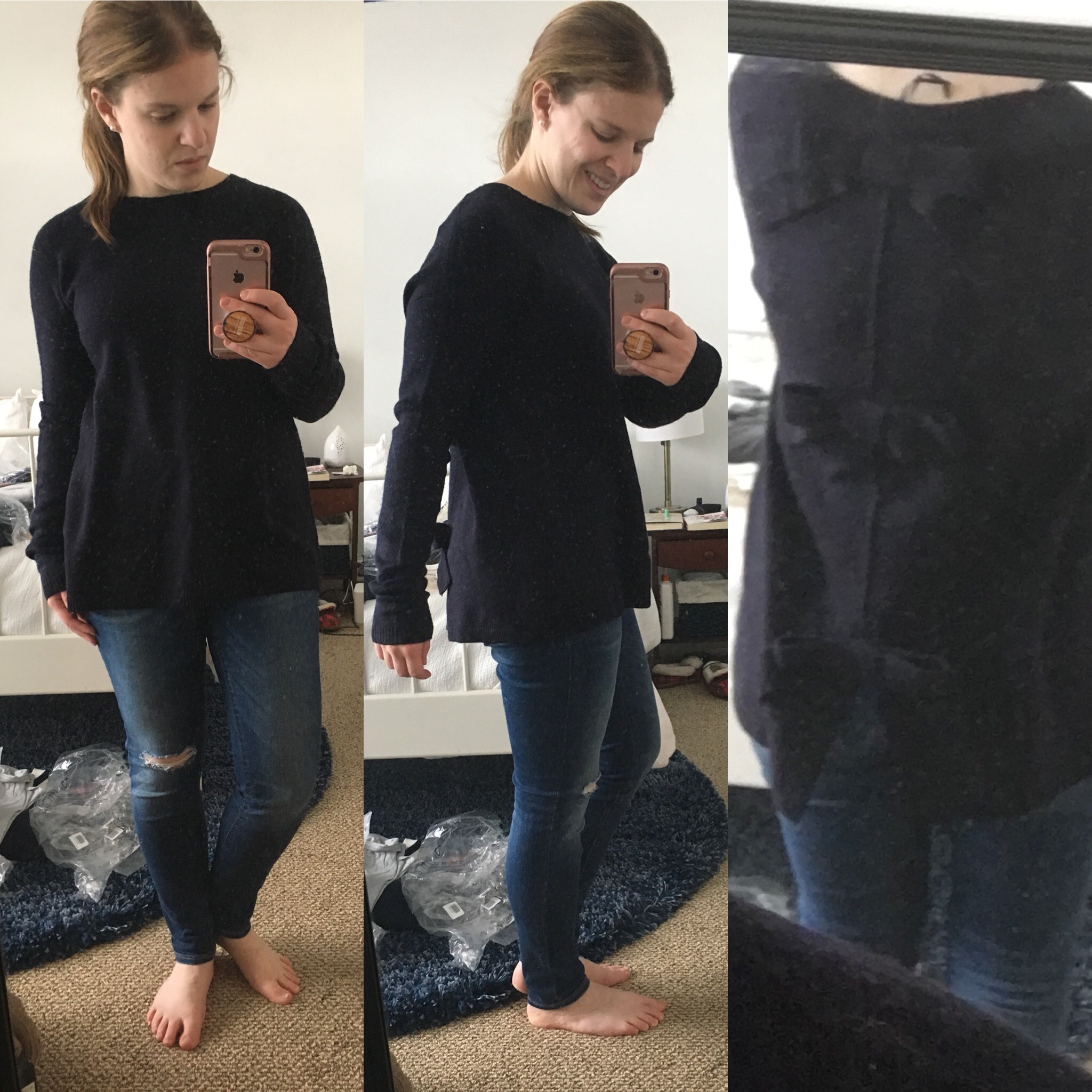 Shopping Reviews, Vol. 56: Nordstrom Sweaters and Sweater Dresses | Something Good, @danaerinw, Halogen sweater bow back