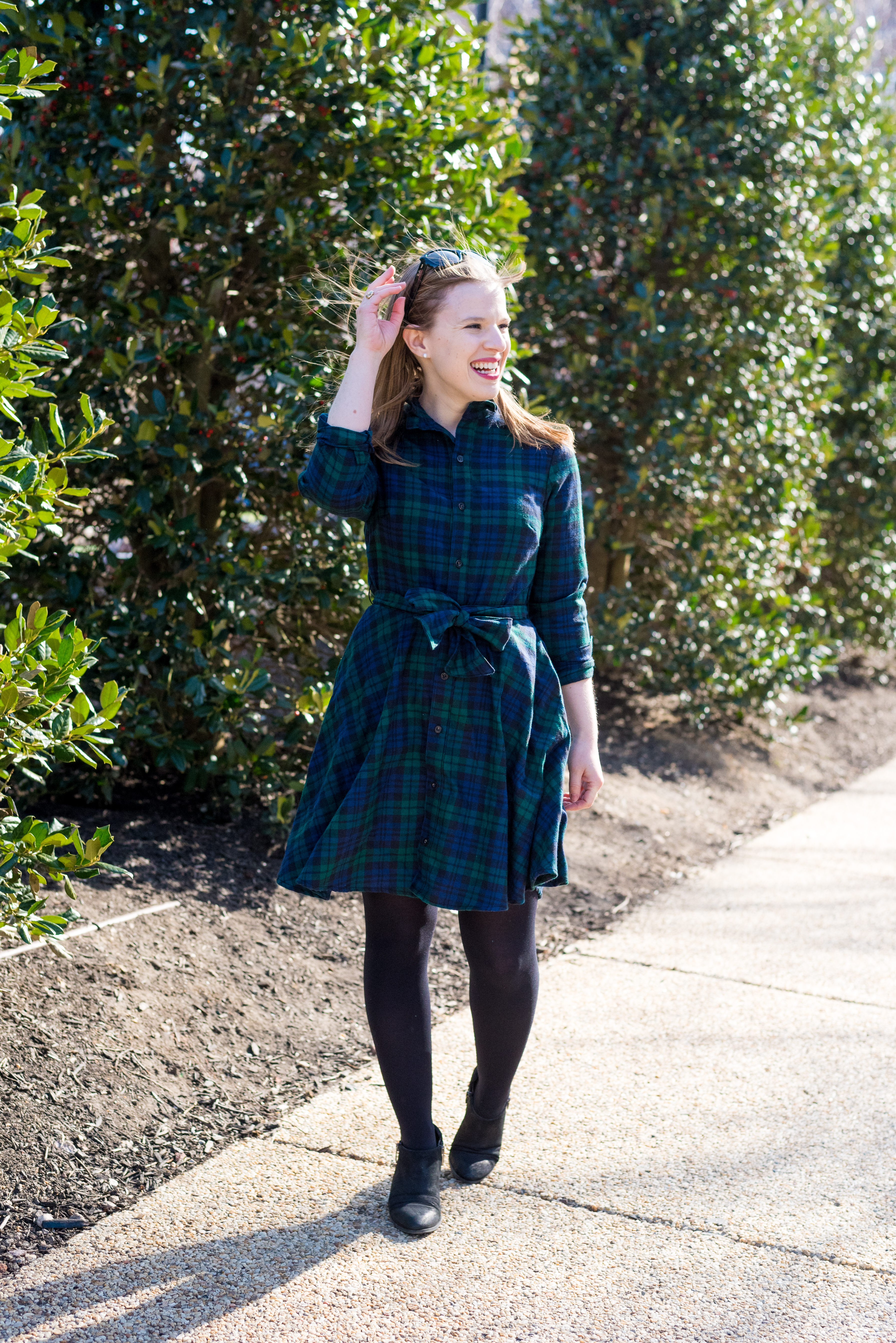 How to Know When to Spend More On Clothing (aka Buying "Investment Pieces") | Something Good, @danaerinw , american made plaid dress, blackwatch plaid shirtdress