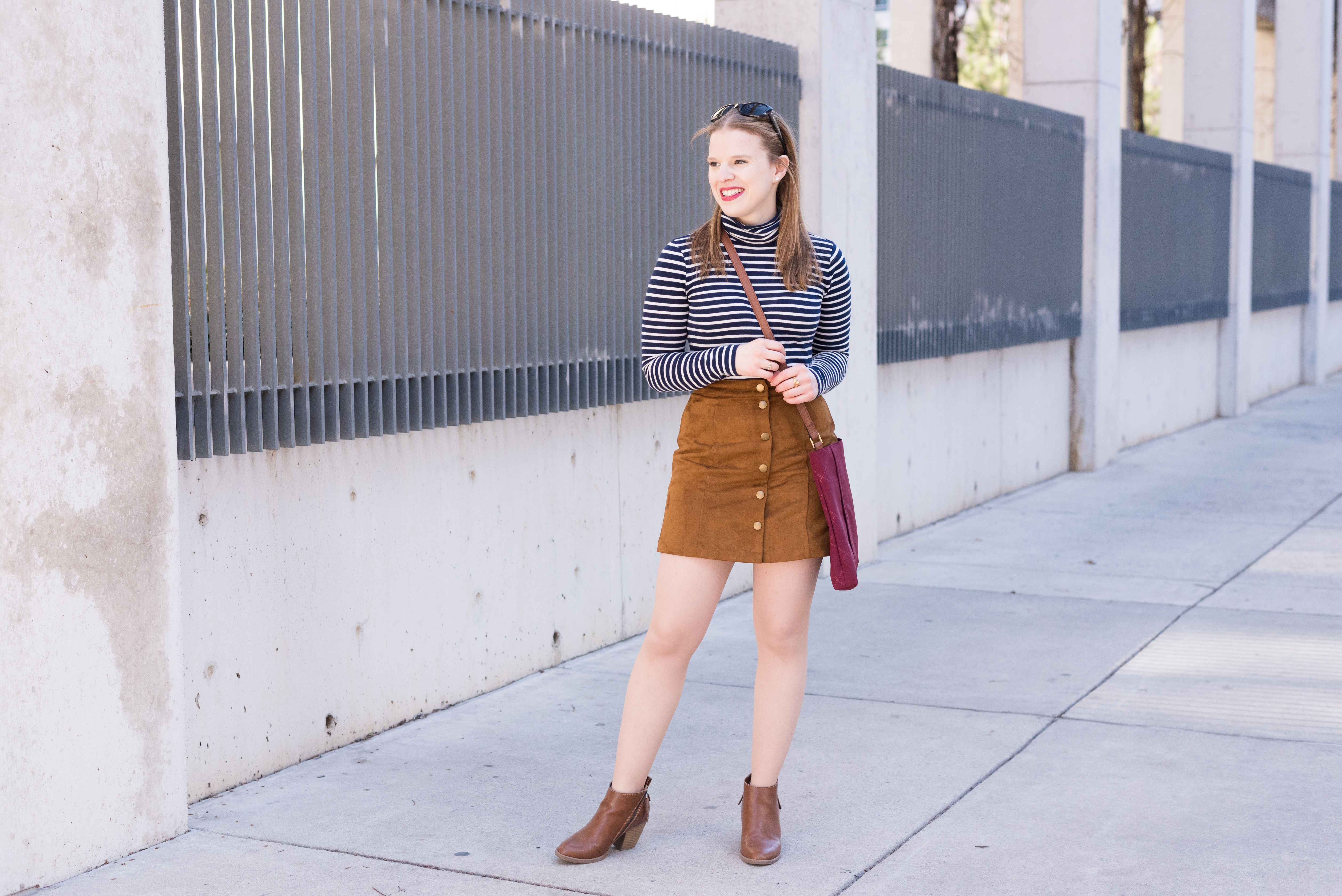 navy striped turtleneck