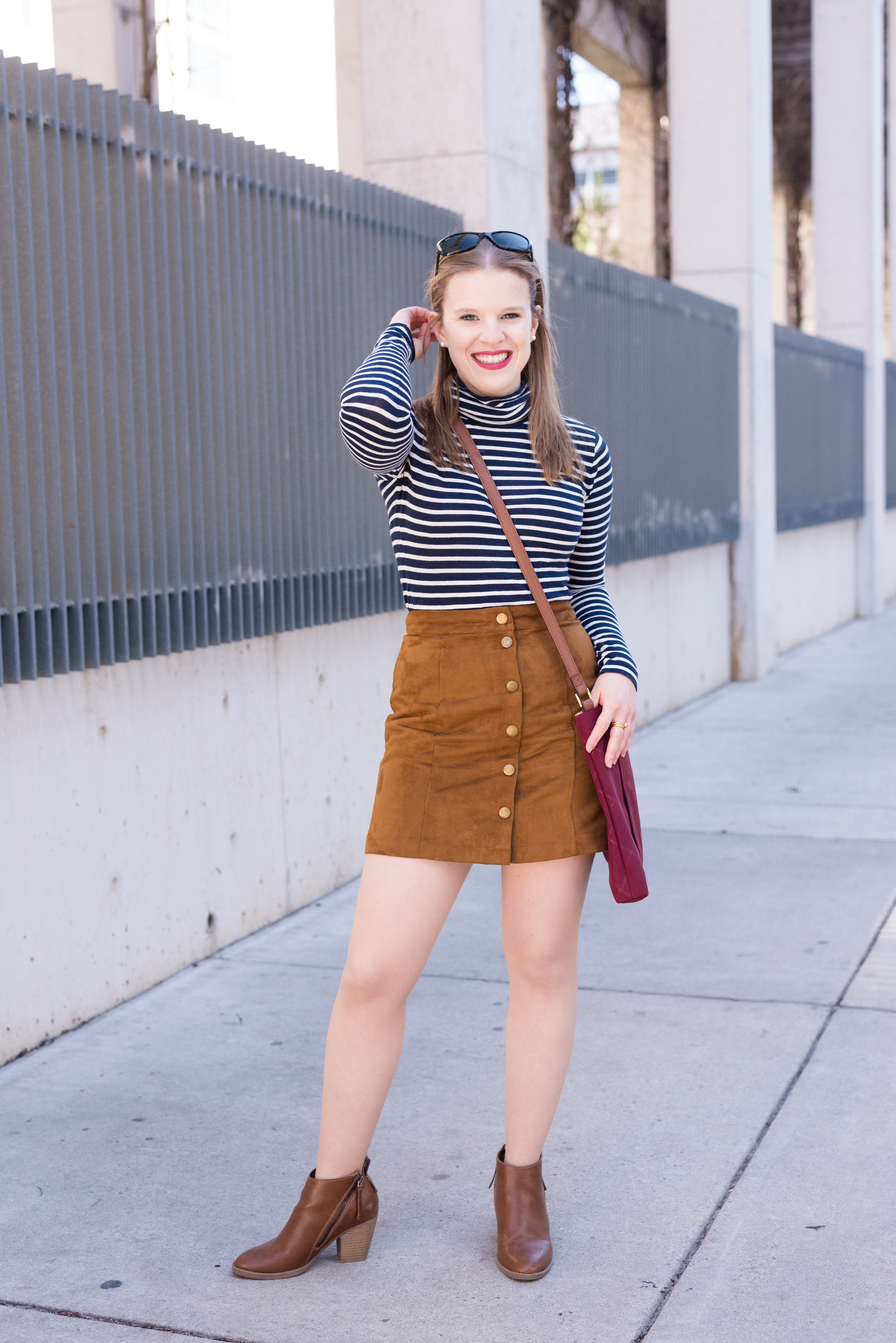 old navy suede skirt