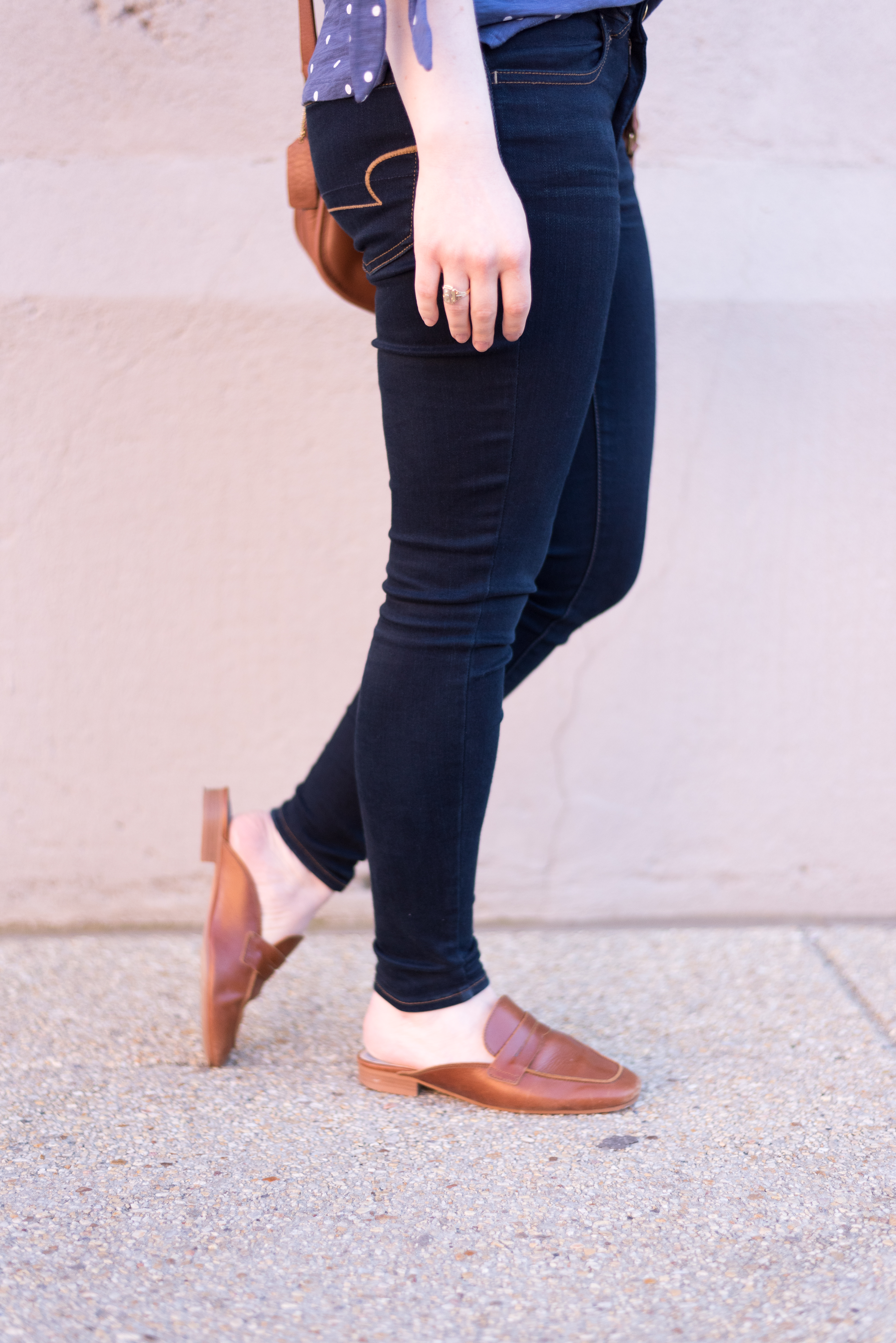 dc blogger woman wearing Penny Saddle loafer shoe Dune London Gaze