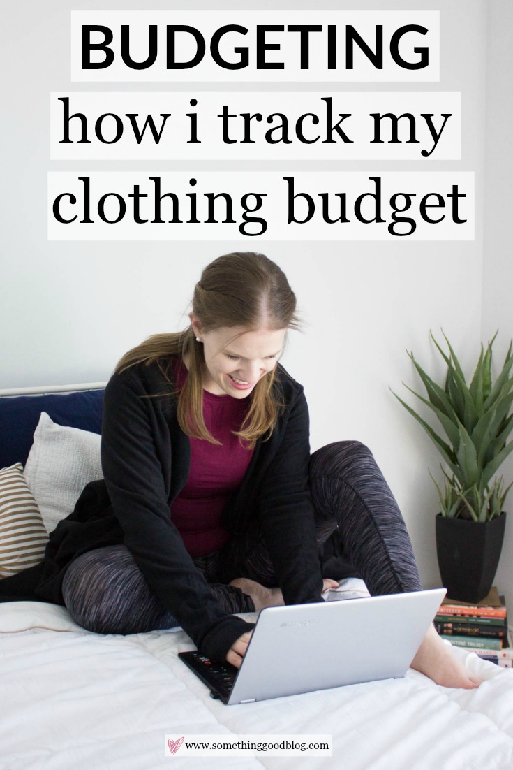 track clothing budget, how i track my clothing budget, woman on laptop, girl on laptop