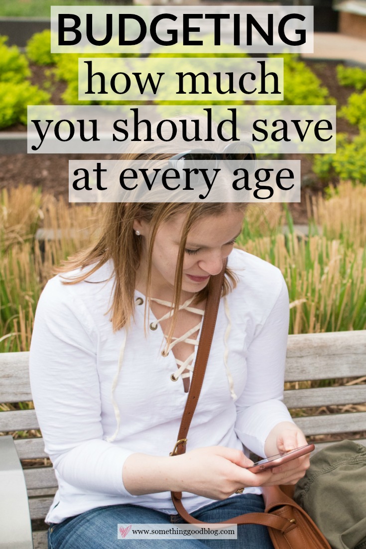 Budgeting: How Much You Should Save at Every Age, woman wearing white shirt holding cell phone