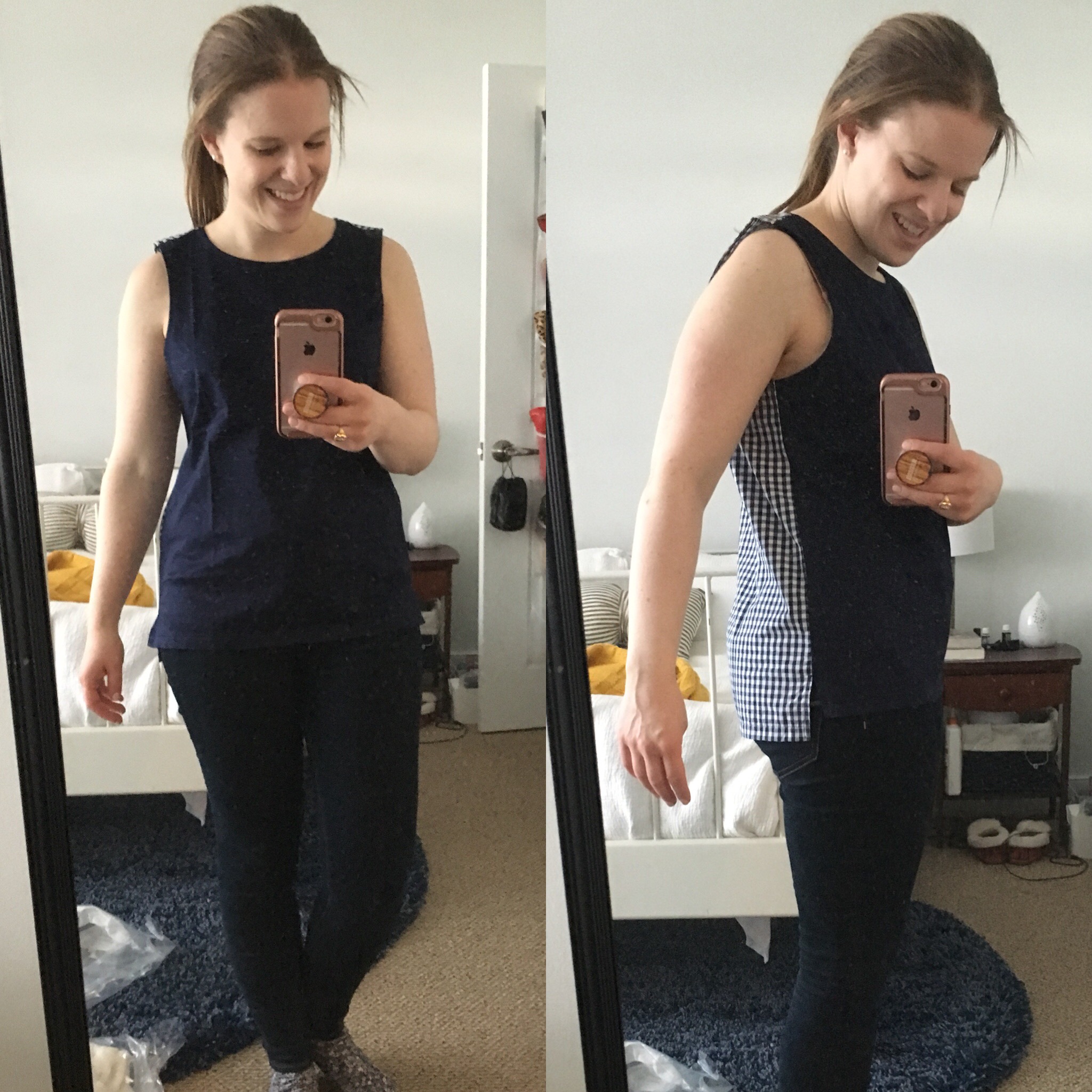 J.Crew Factory Contrast terry tank top