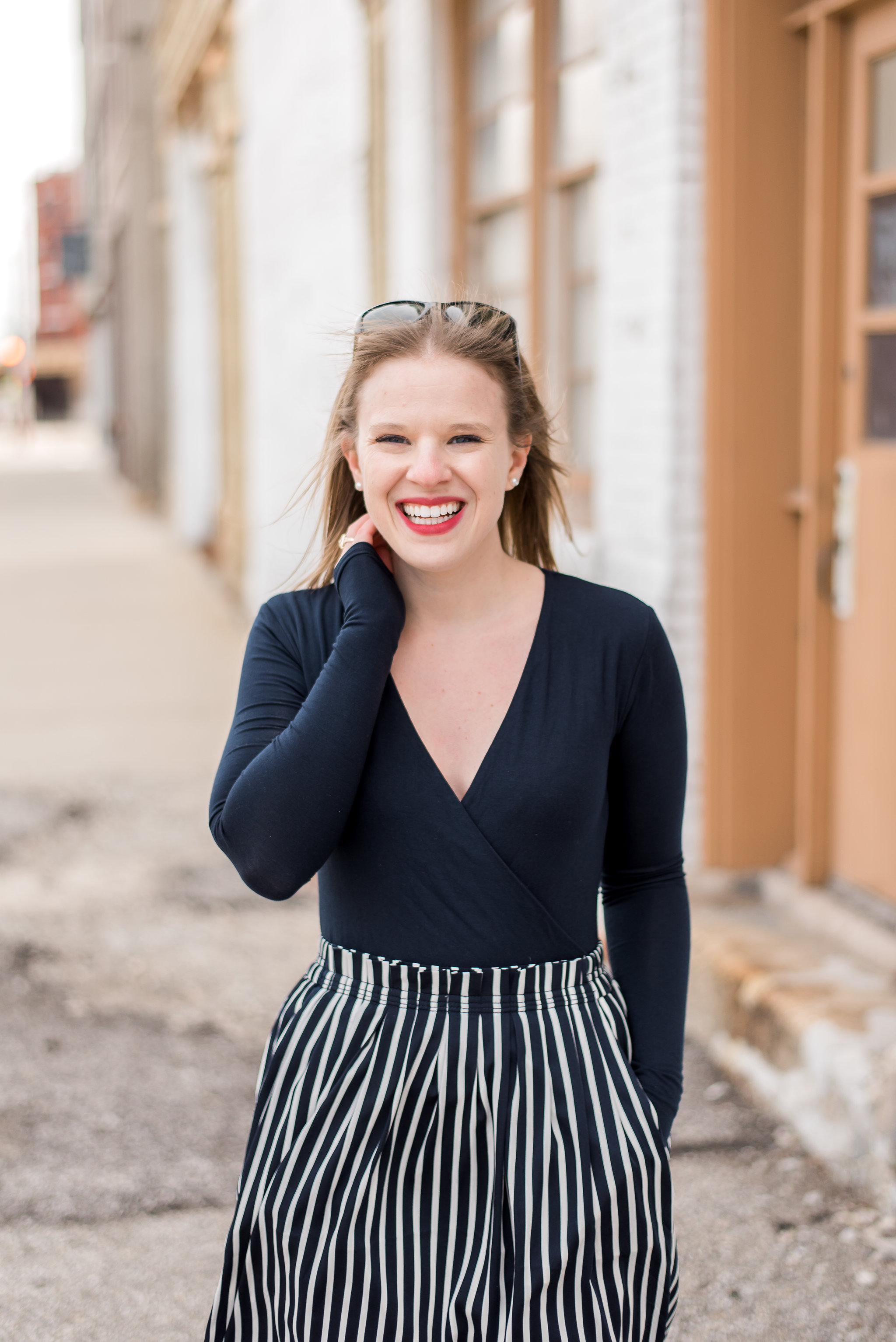 dc blogger woman wearing navy bodysuit J Crew Factory, my 29th birthday